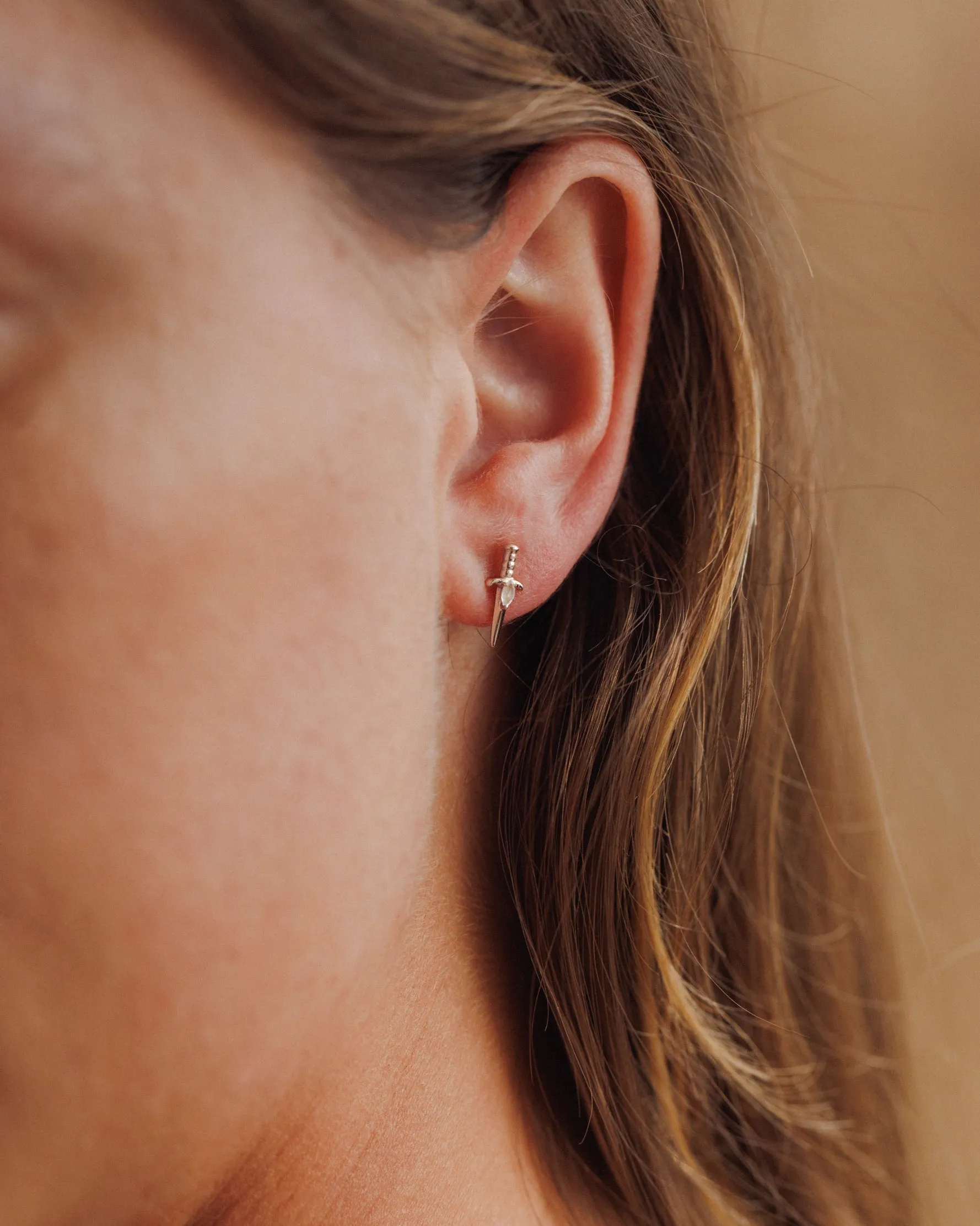 Moonstone Dagger Studs
