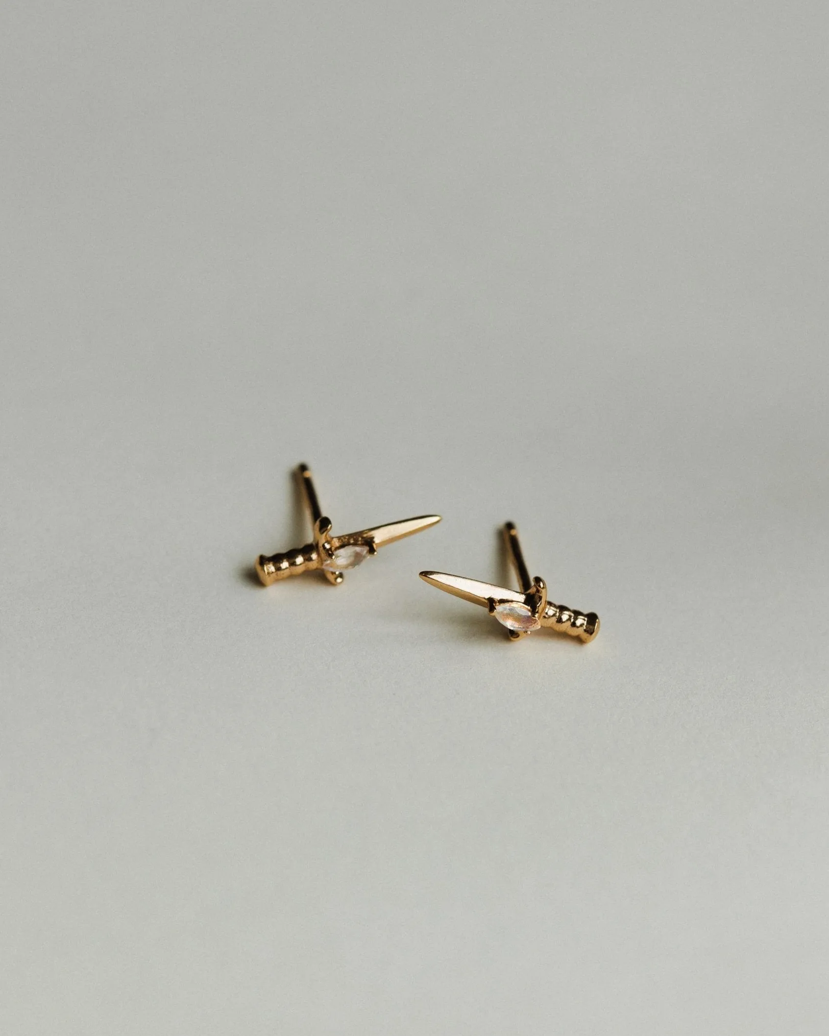 Moonstone Dagger Studs