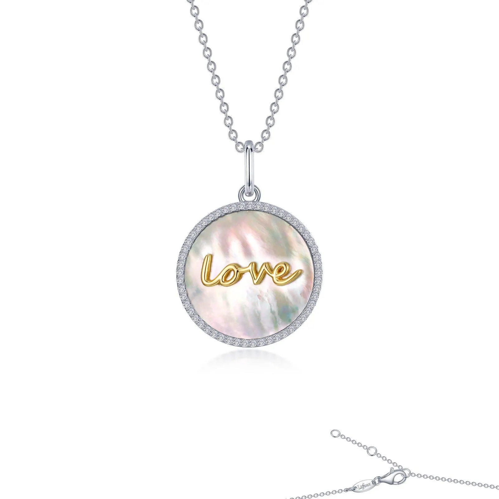 Mother of Pearl Love Necklace P0287PLT20