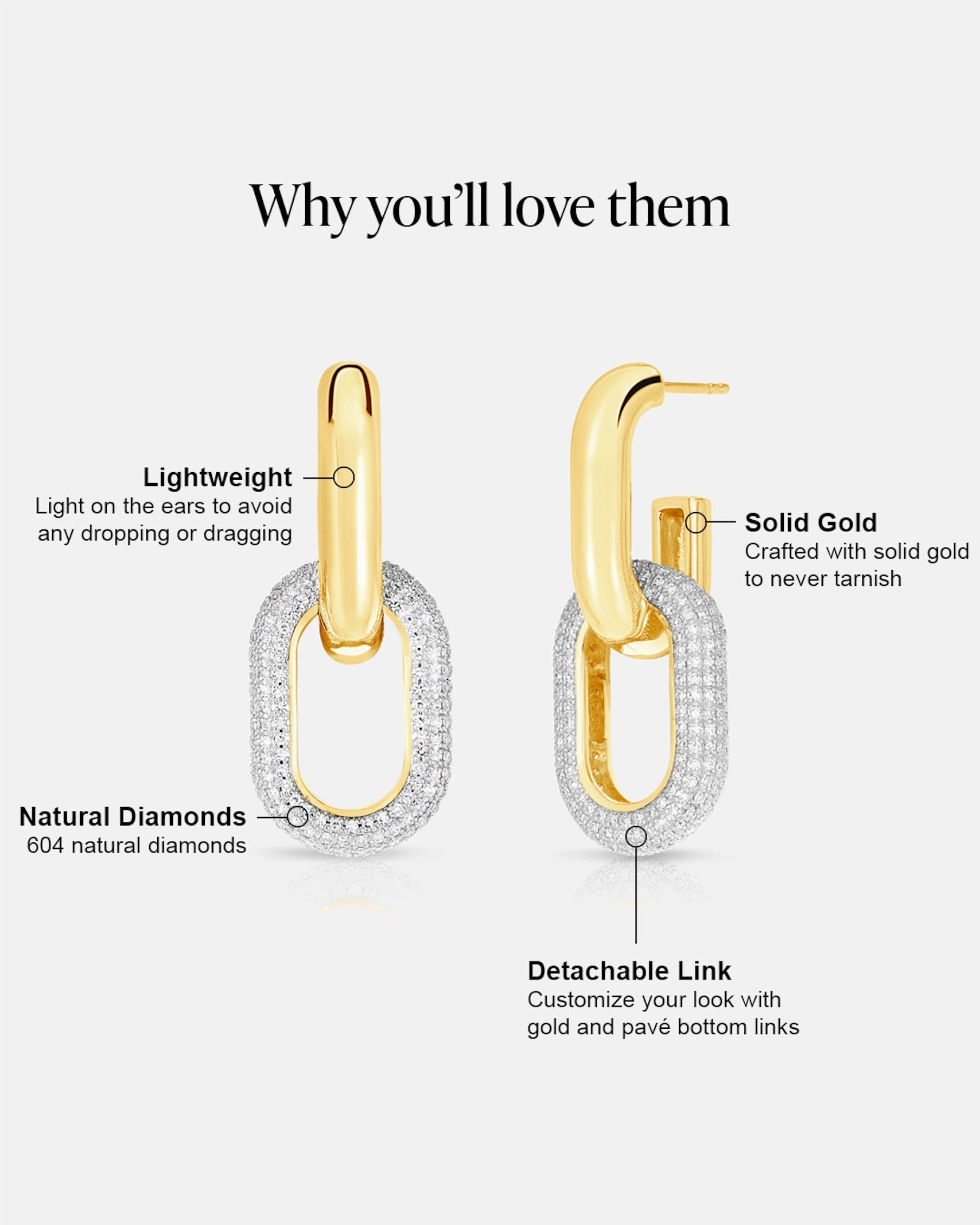 Multiway Cloud Link Earrings