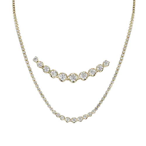 Necklace in 18k Gold with Diamonds LN4072 WHITE 18K X YELLOW