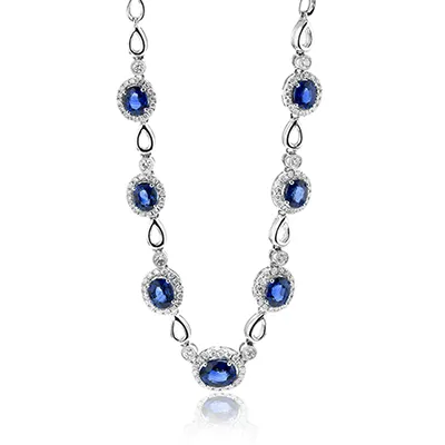 Necklace in 18k Gold with Diamonds LP4472 WHITE 18K X