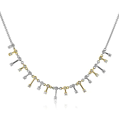 Necklace in 18k Gold with Diamonds LP4639 WHITE 18K X 2T
