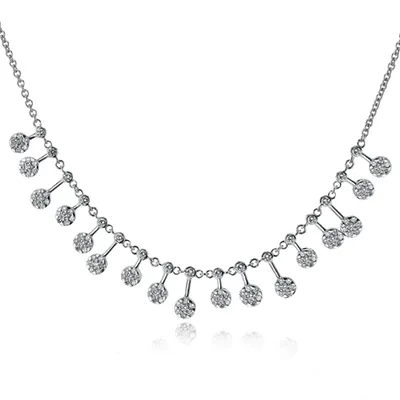 Necklace in 18k Gold with Diamonds LP4640 WHITE 18K X