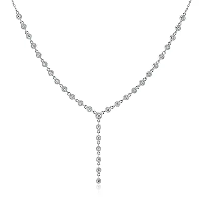 Necklace in 18k Gold with Diamonds LP4805 WHITE 18K X