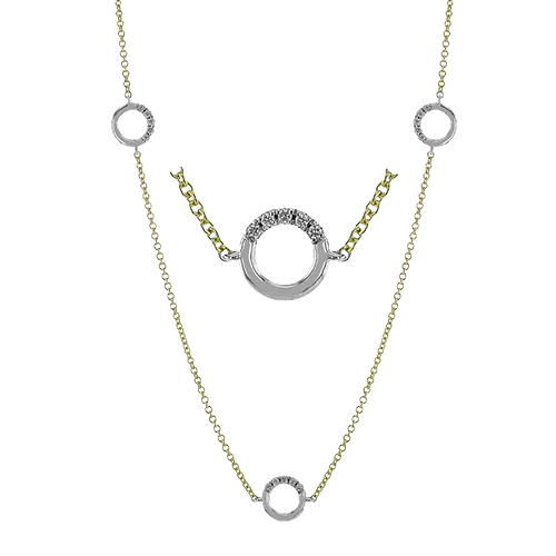 Necklace in 18k Gold with Diamonds LP4829-A WHITE 18K X 2T
