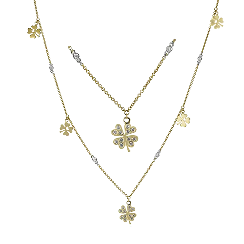 Necklace in 18k Gold with Diamonds LP4905 WHITE 18K X 2T