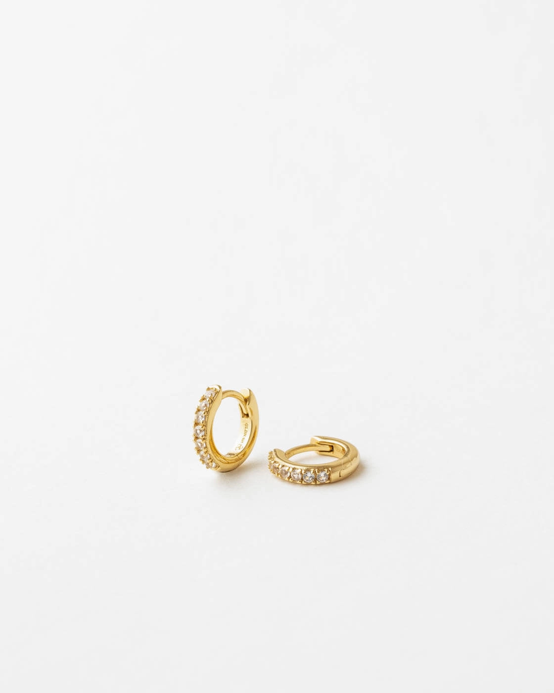 Olivia White Sapphire Huggie Hoops