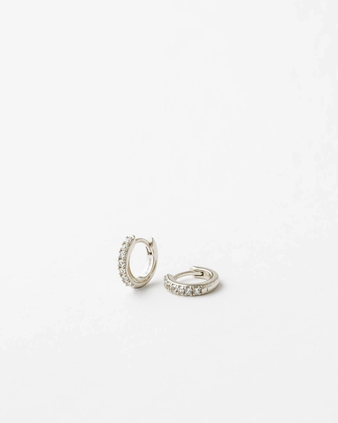 Olivia White Sapphire Huggie Hoops