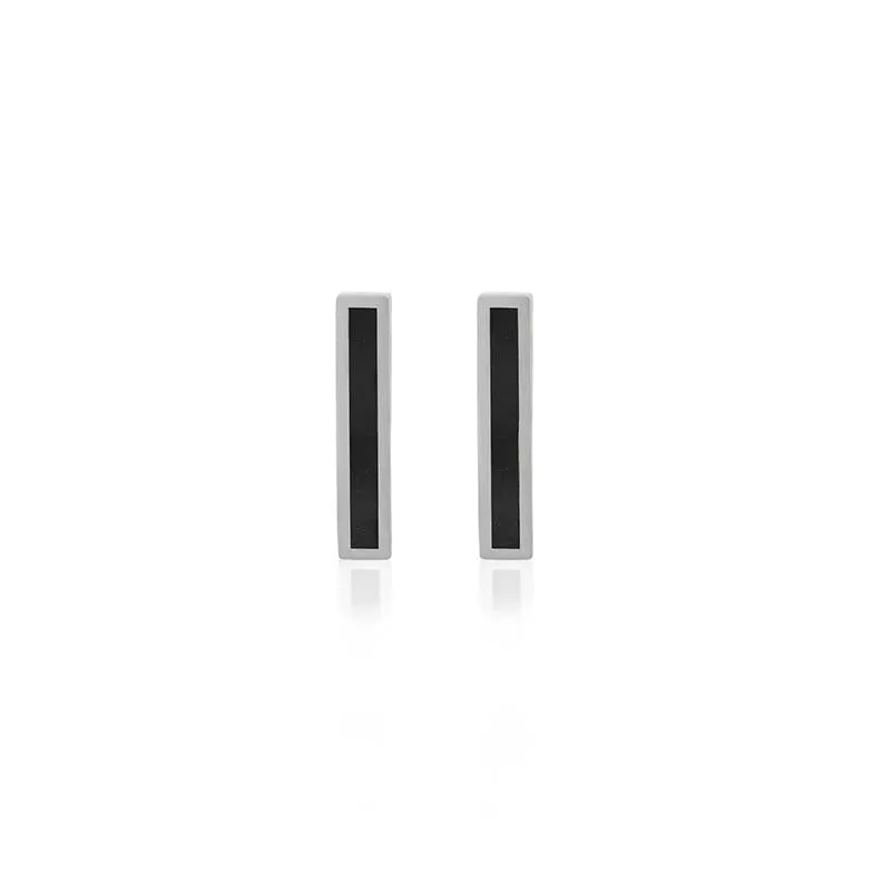 Onyx Inlay Long Bar Studs