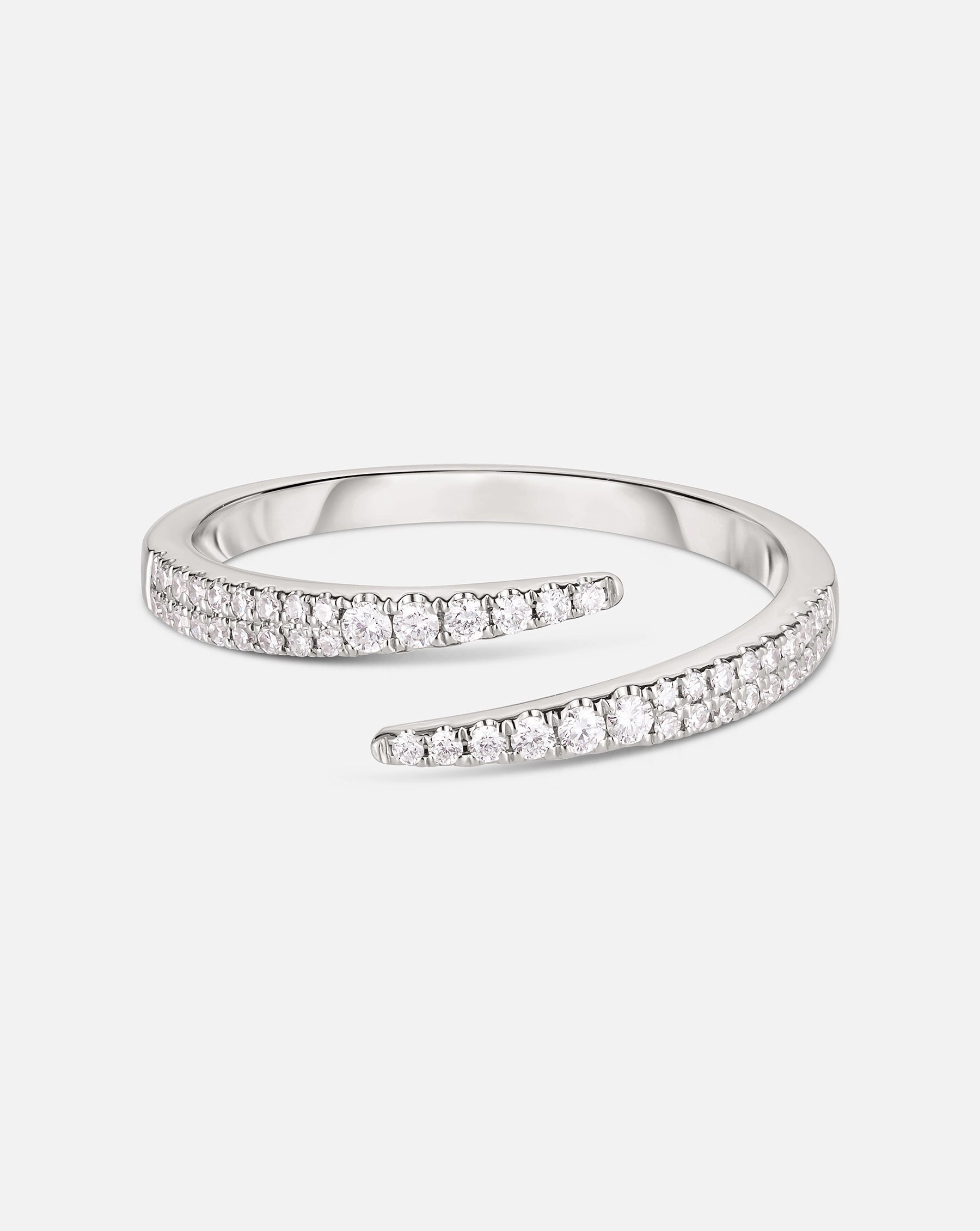 Open Diamond Wrap Ring