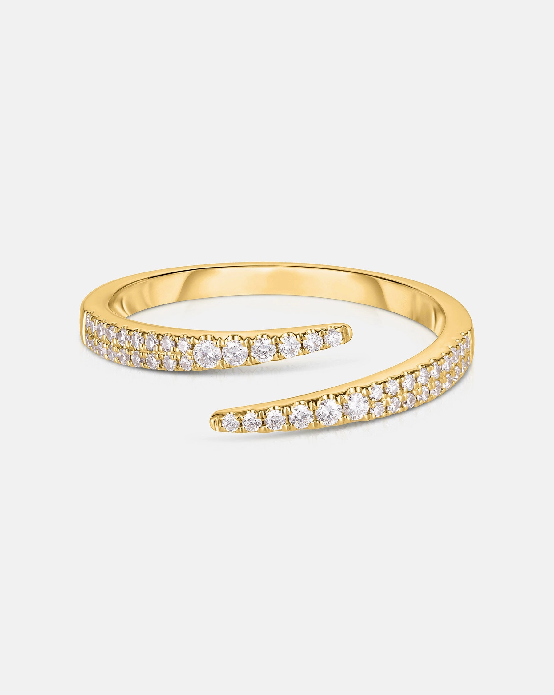 Open Diamond Wrap Ring