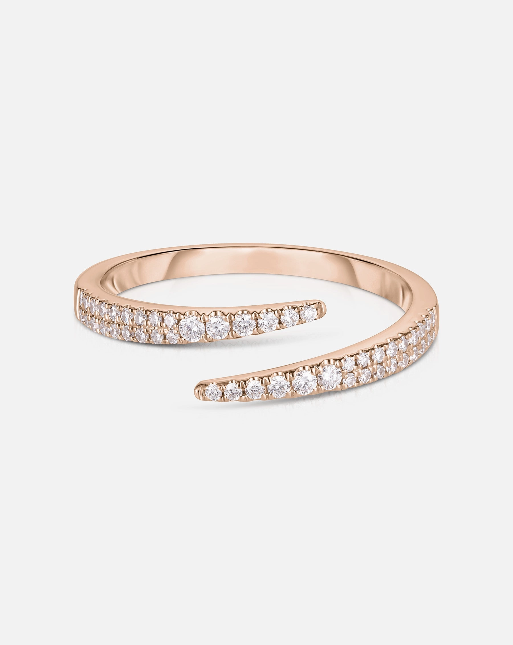 Open Diamond Wrap Ring