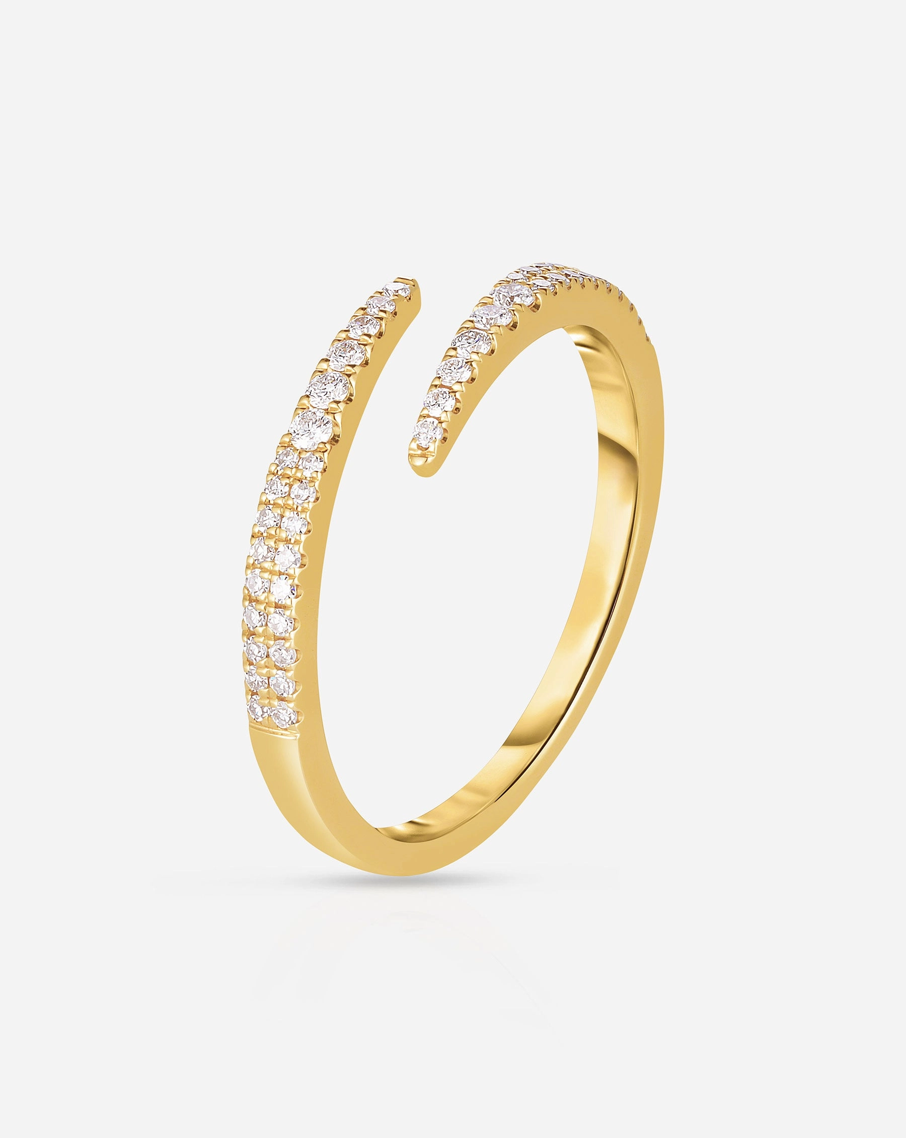 Open Diamond Wrap Ring