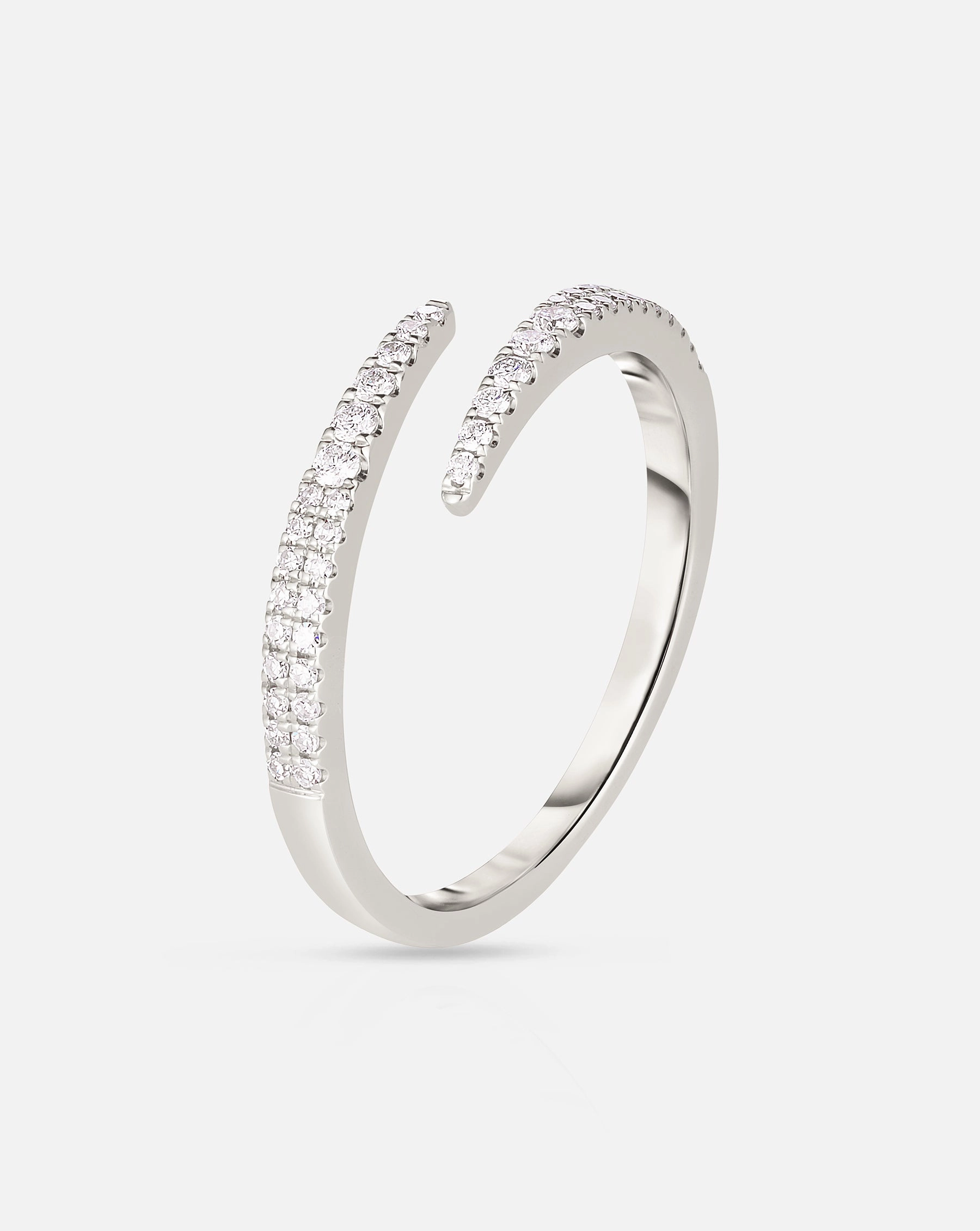 Open Diamond Wrap Ring