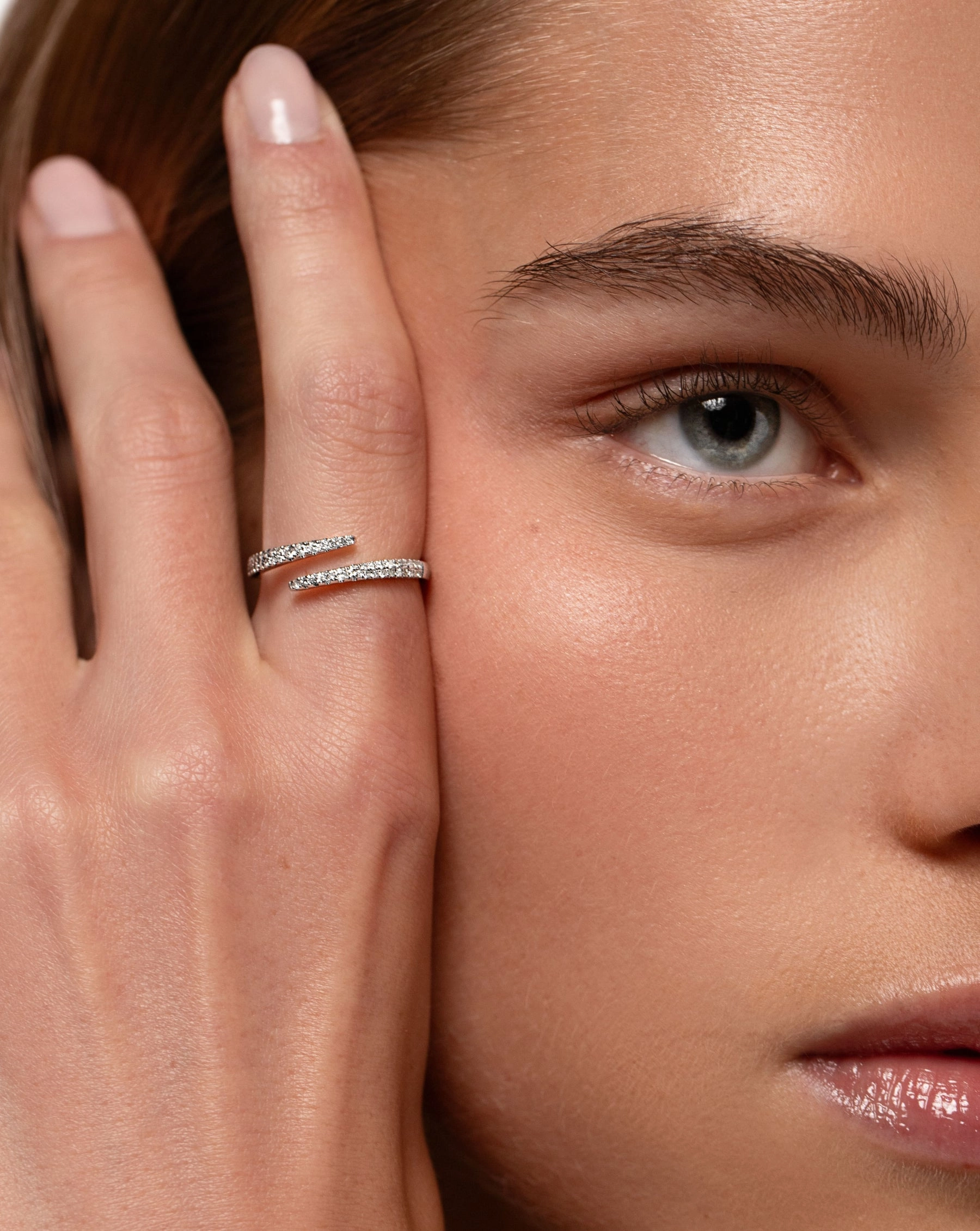 Open Diamond Wrap Ring