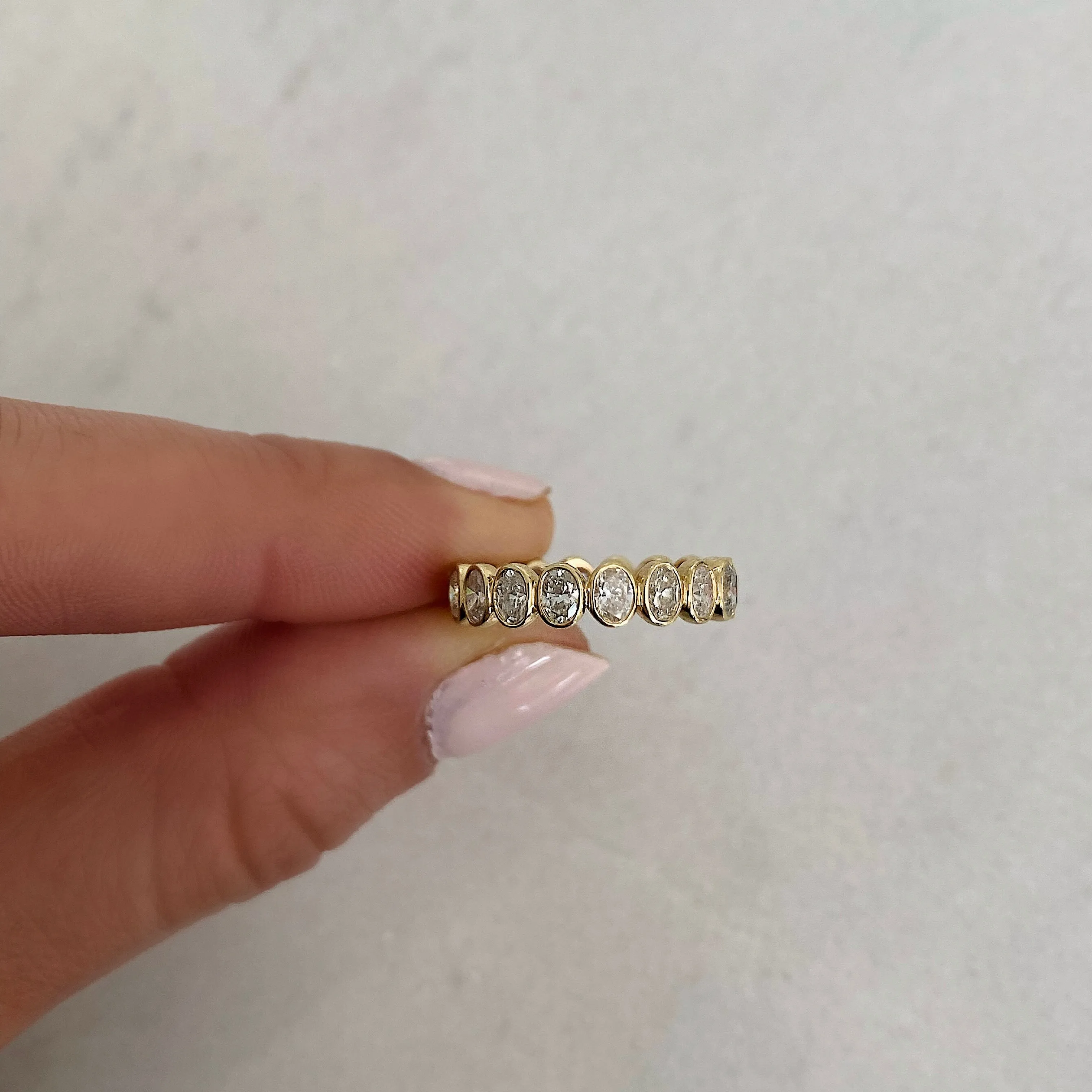 Oval Bezel Eternity Band