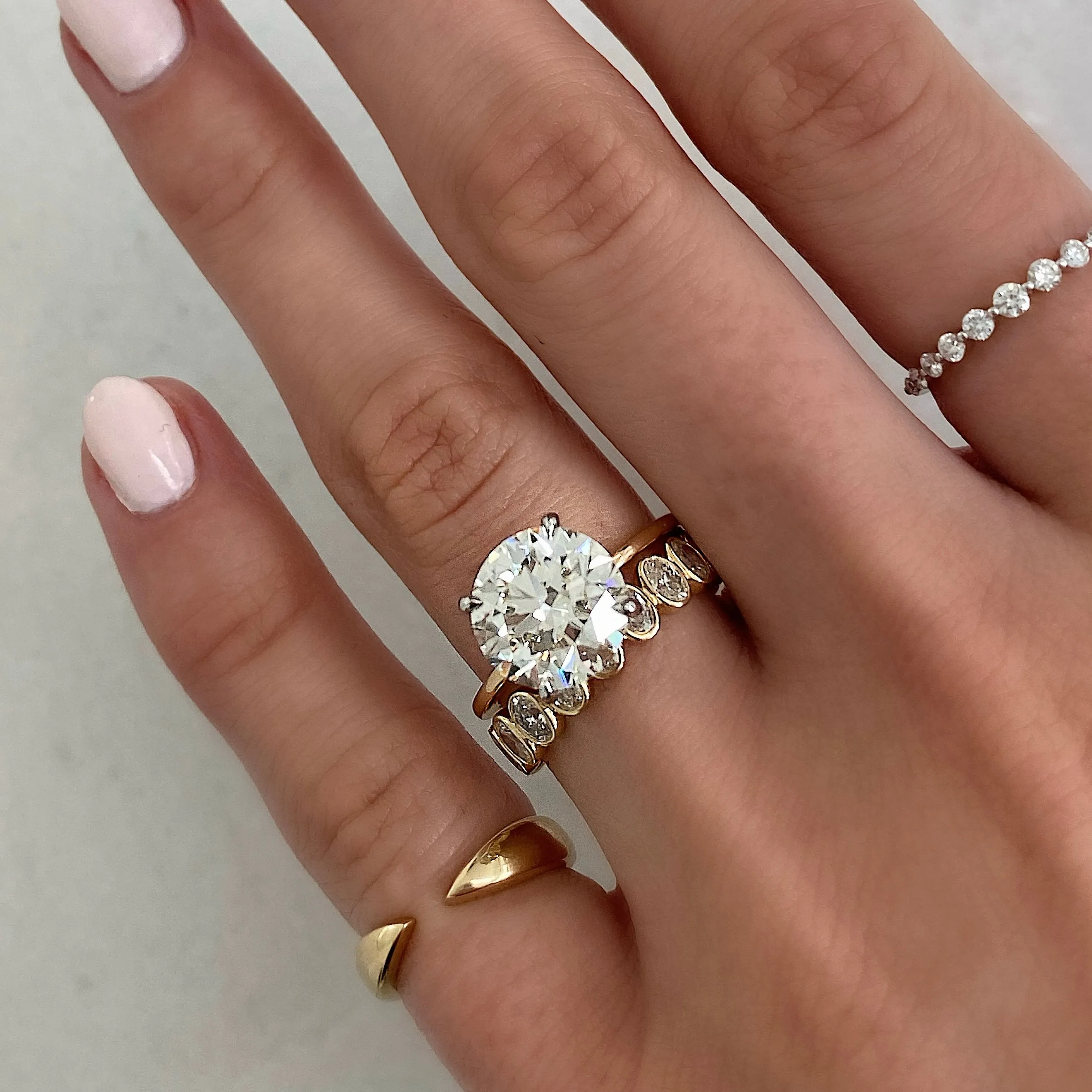 Oval Bezel Eternity Band
