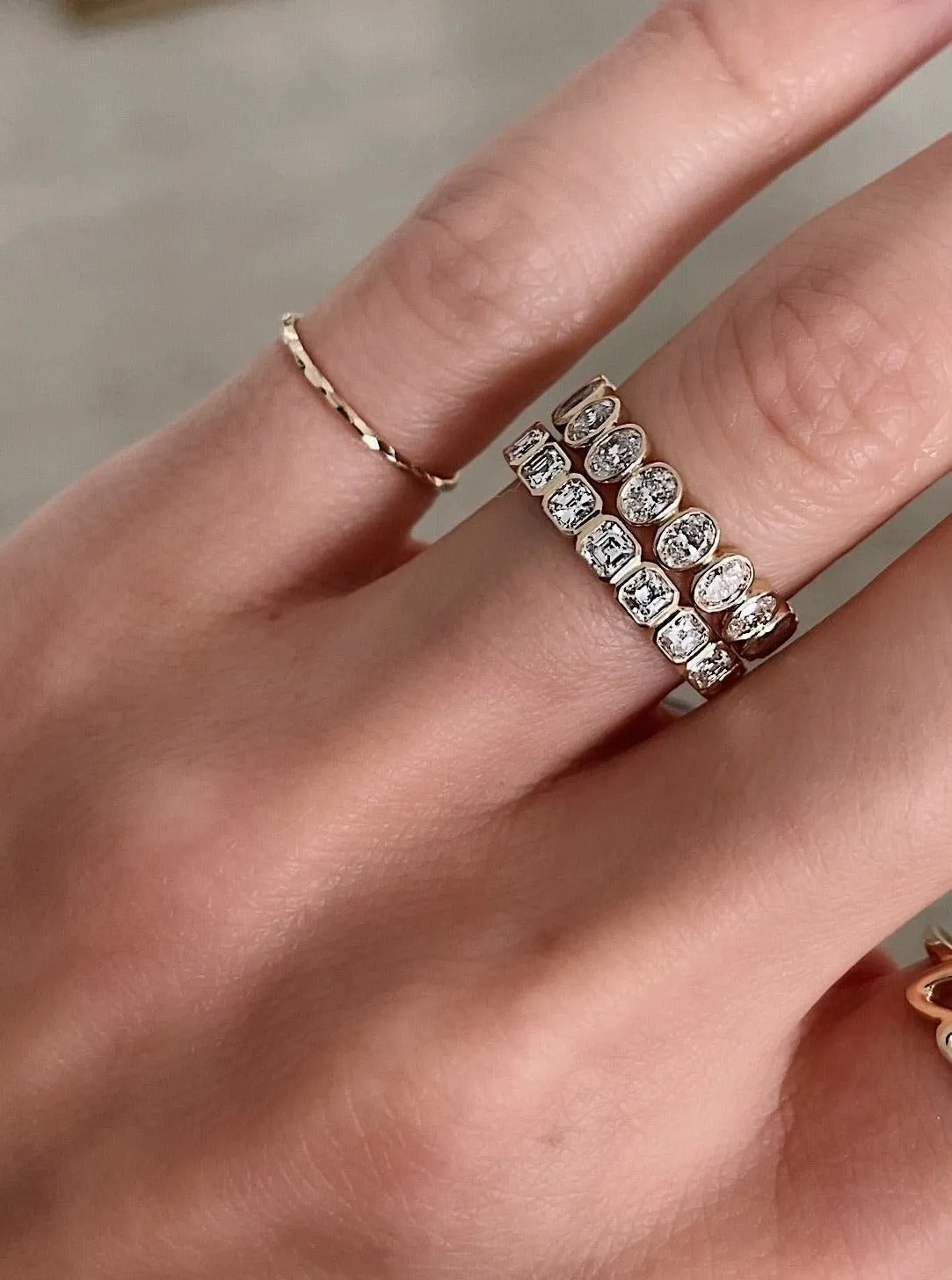Oval Bezel Eternity Band
