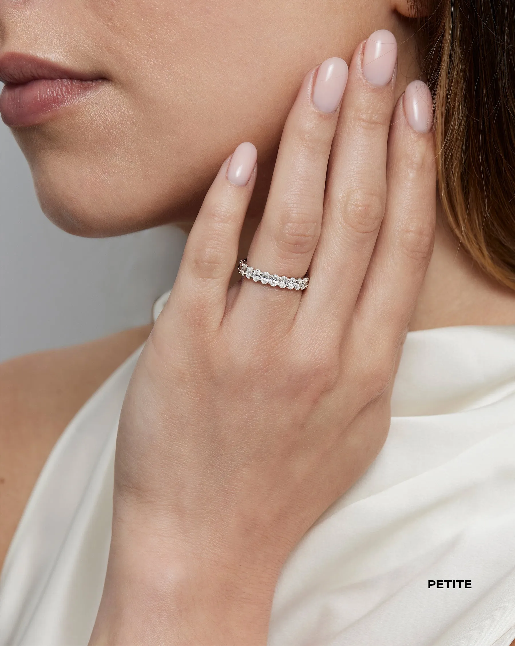 Oval Lab Diamond Eternity Band
