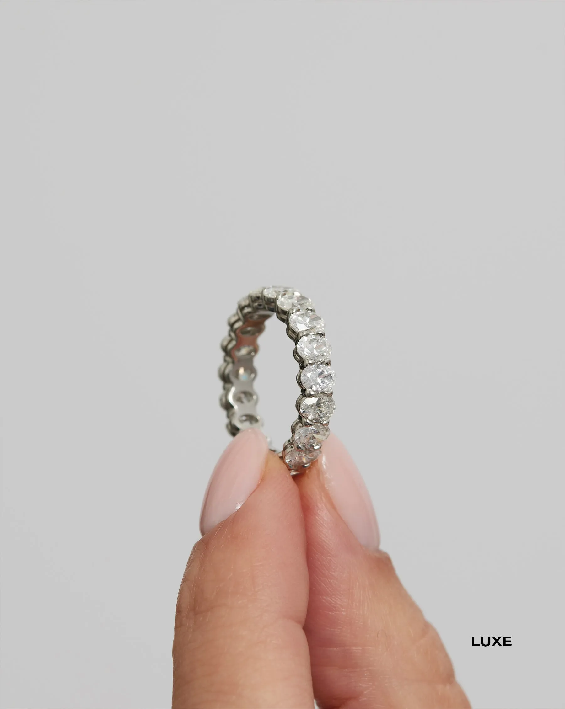 Oval Lab Diamond Eternity Band