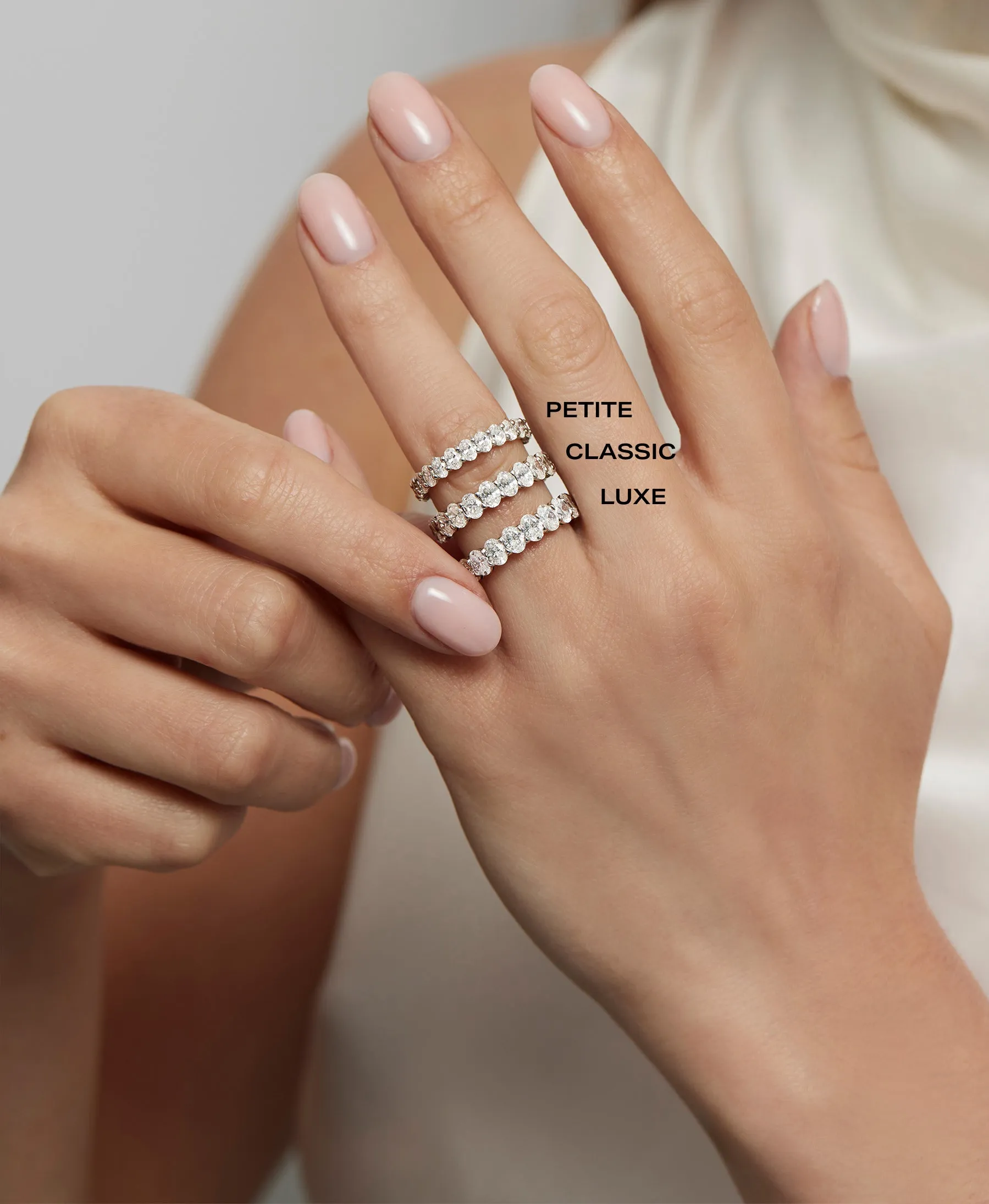 Oval Lab Diamond Eternity Band