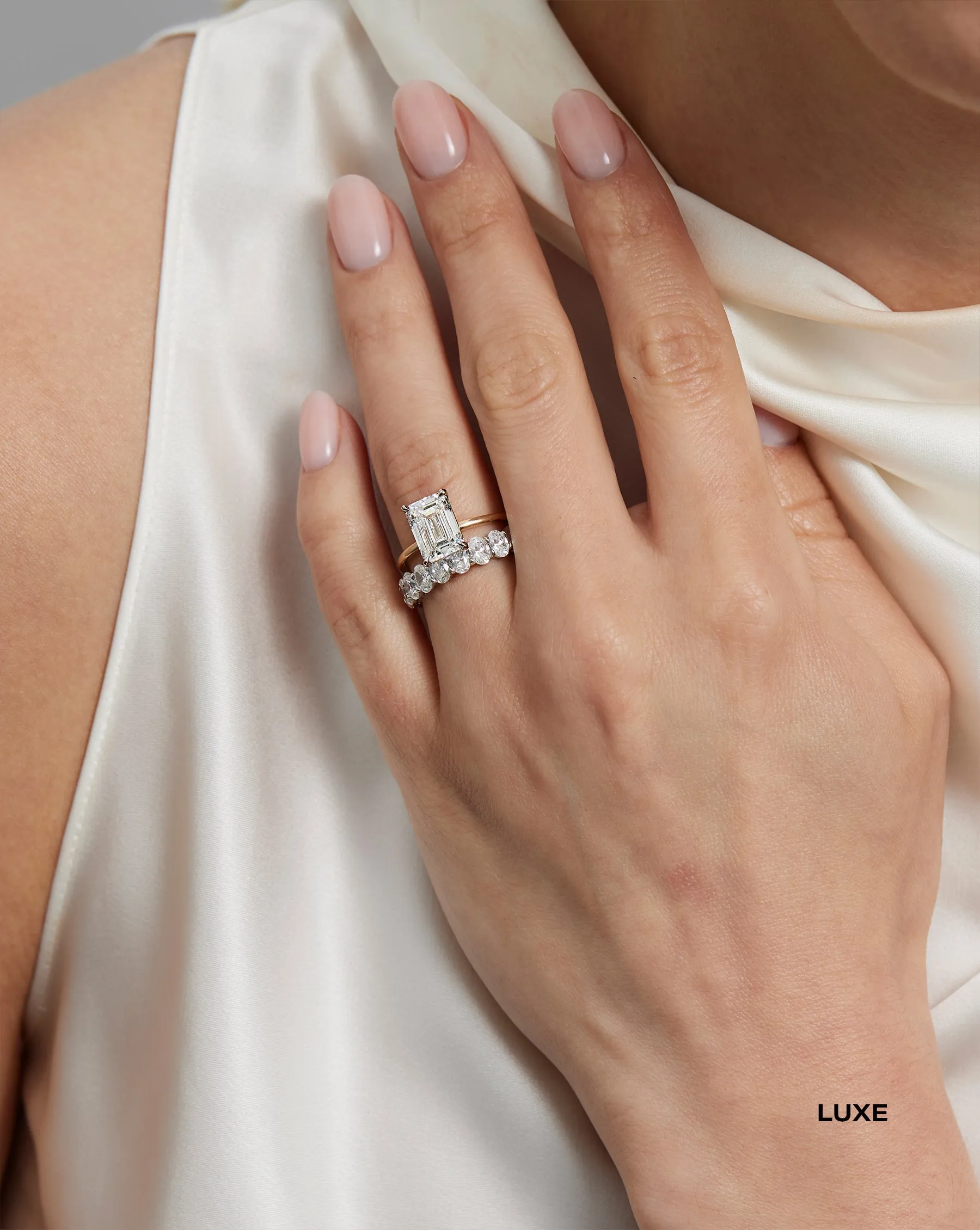Oval Lab Diamond Eternity Band