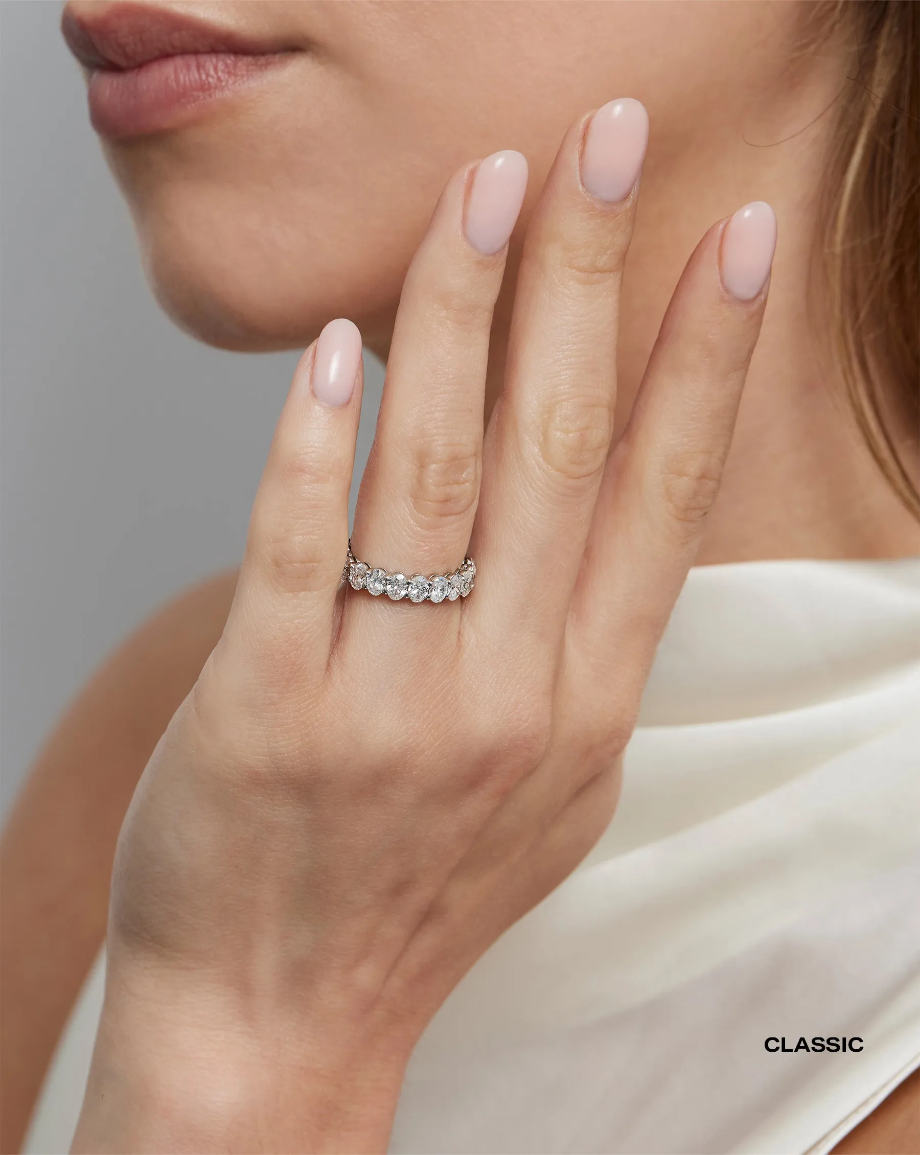 Oval Lab Diamond Eternity Band