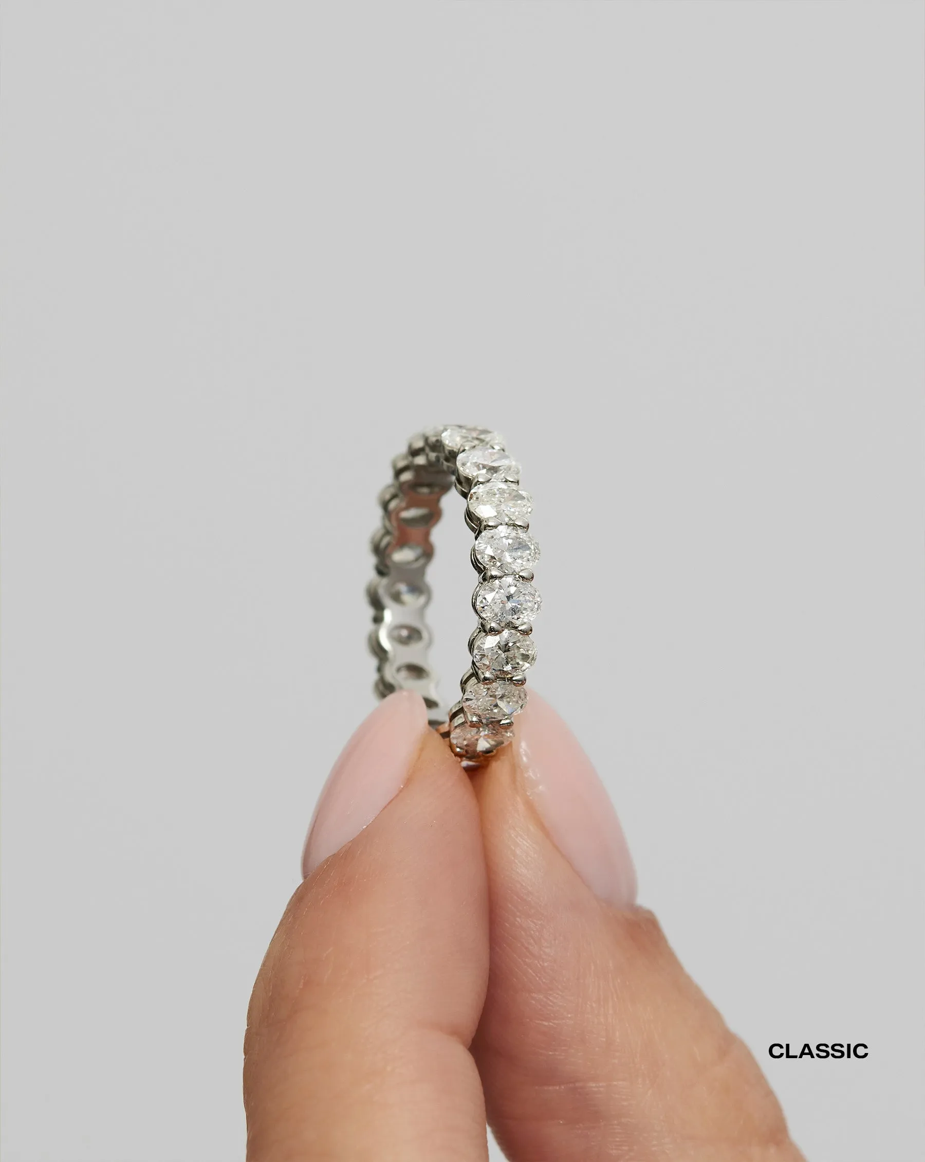Oval Lab Diamond Eternity Band