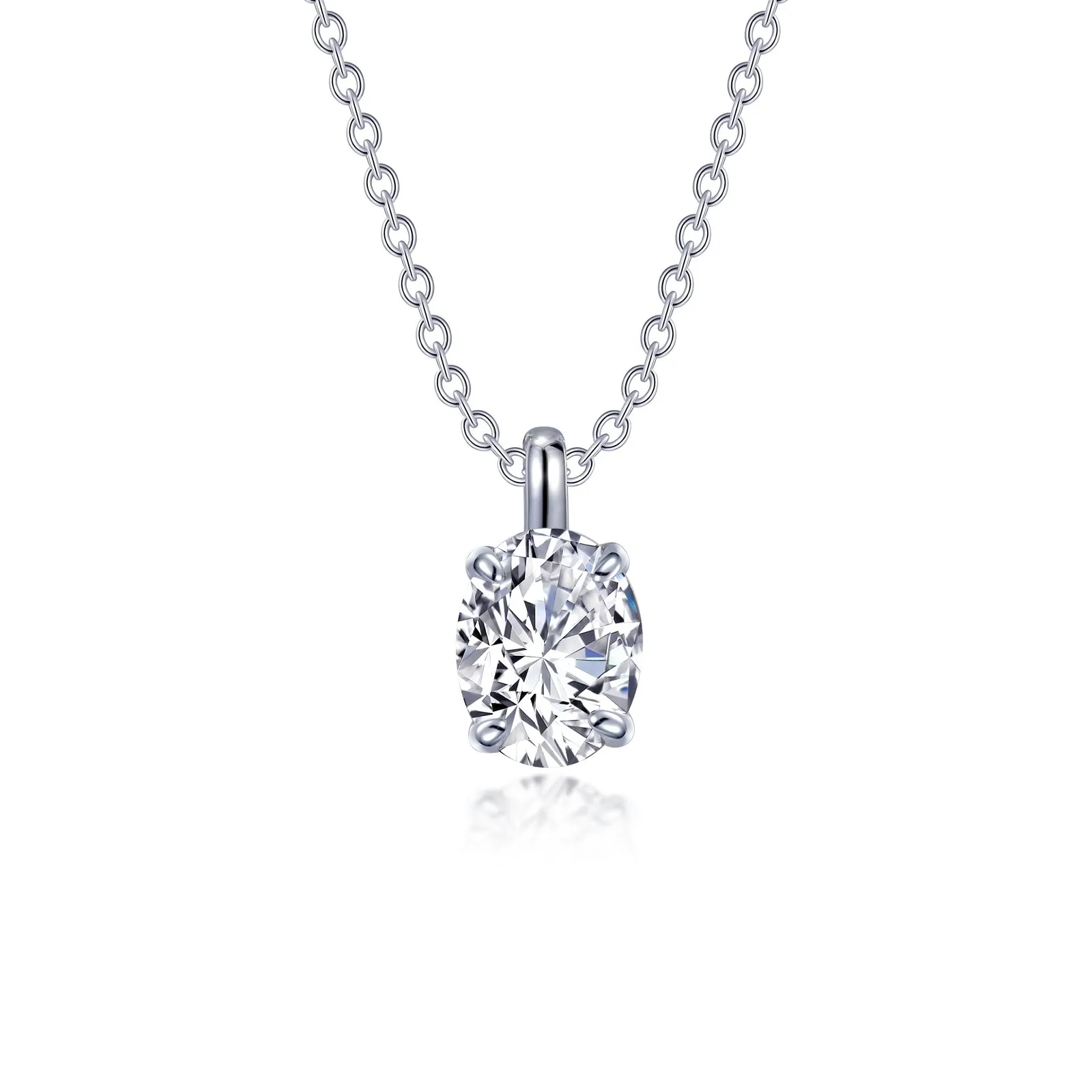Oval Solitaire Necklace P0272CLP20