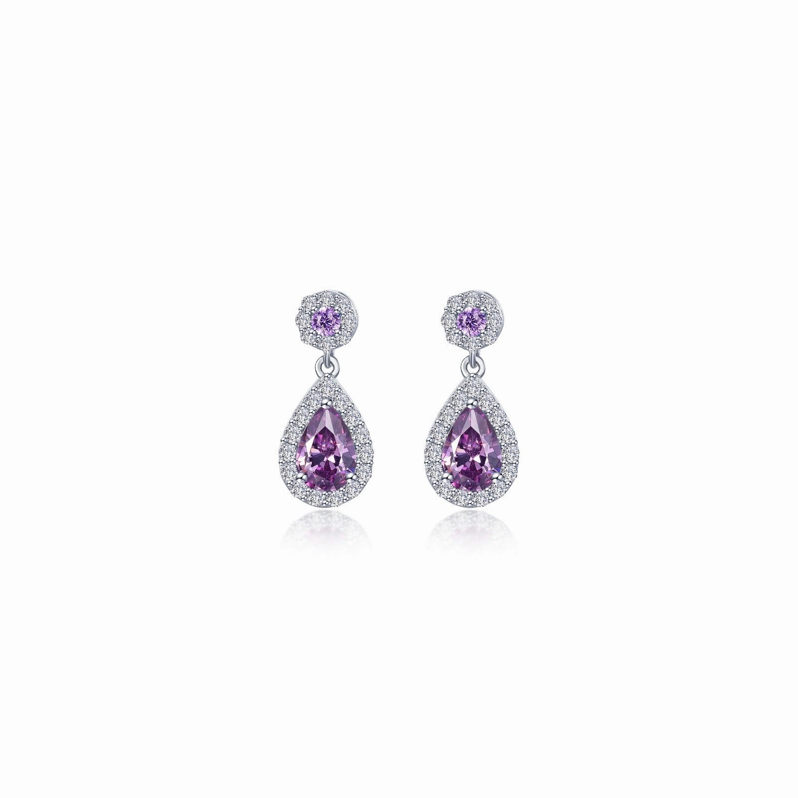 Oval Halo Drop Earrings E0590AMP00