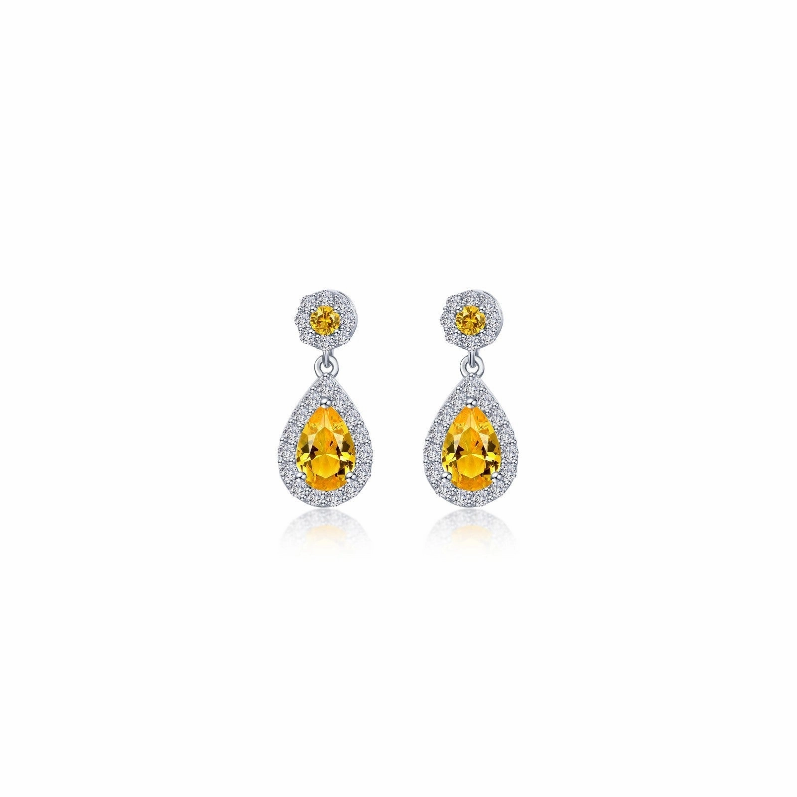 Oval Halo Drop Earrings E0590CAP00