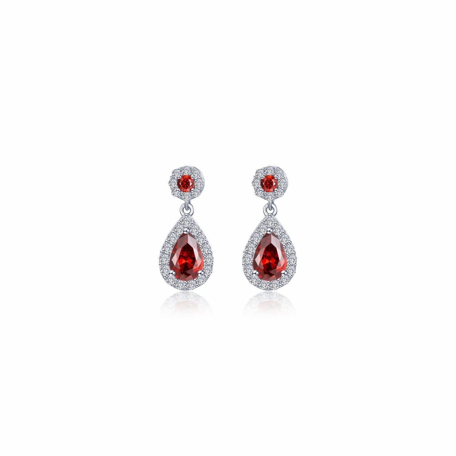 Oval Halo Drop Earrings E0590GNP00