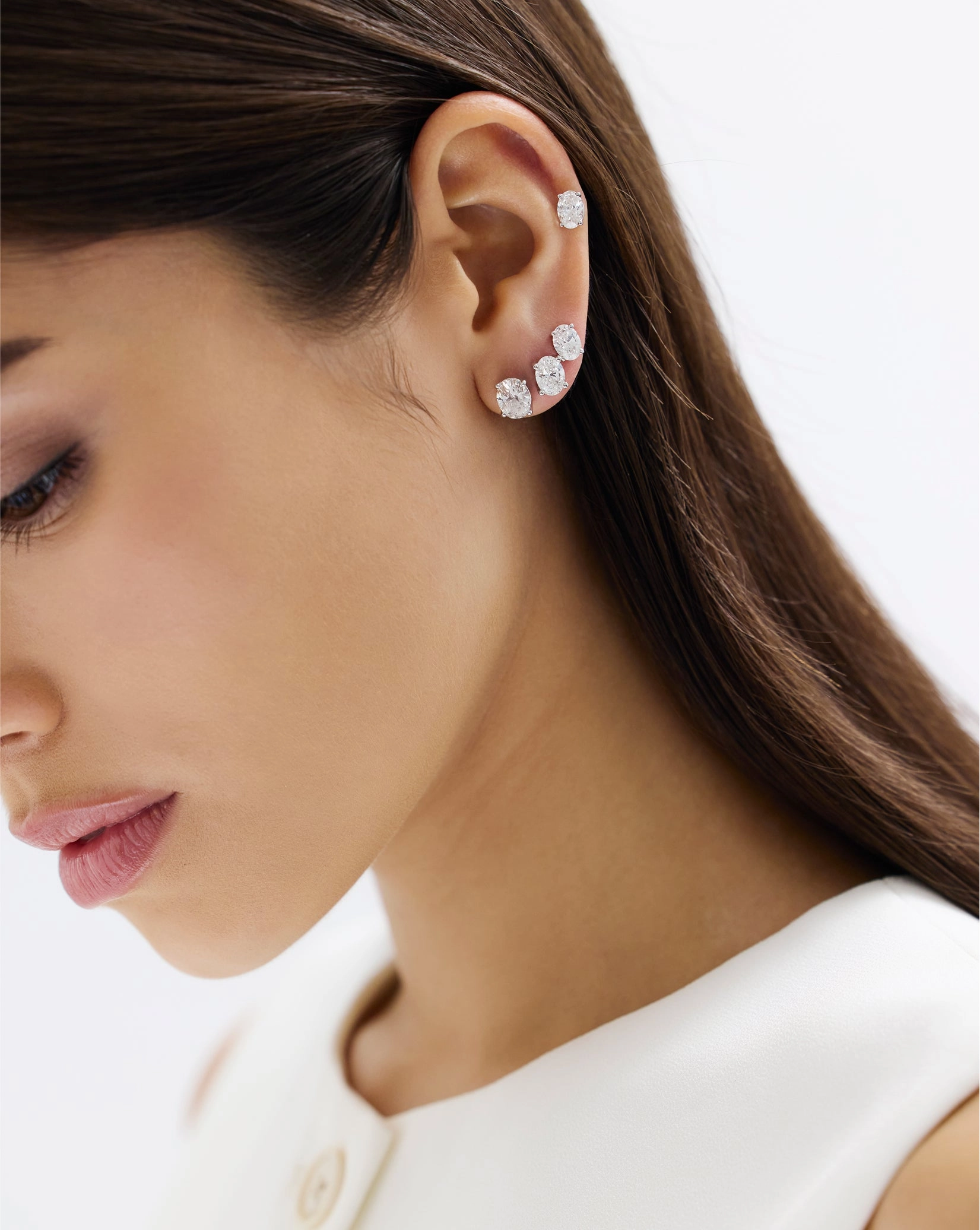 Oval Lab Diamond Studs