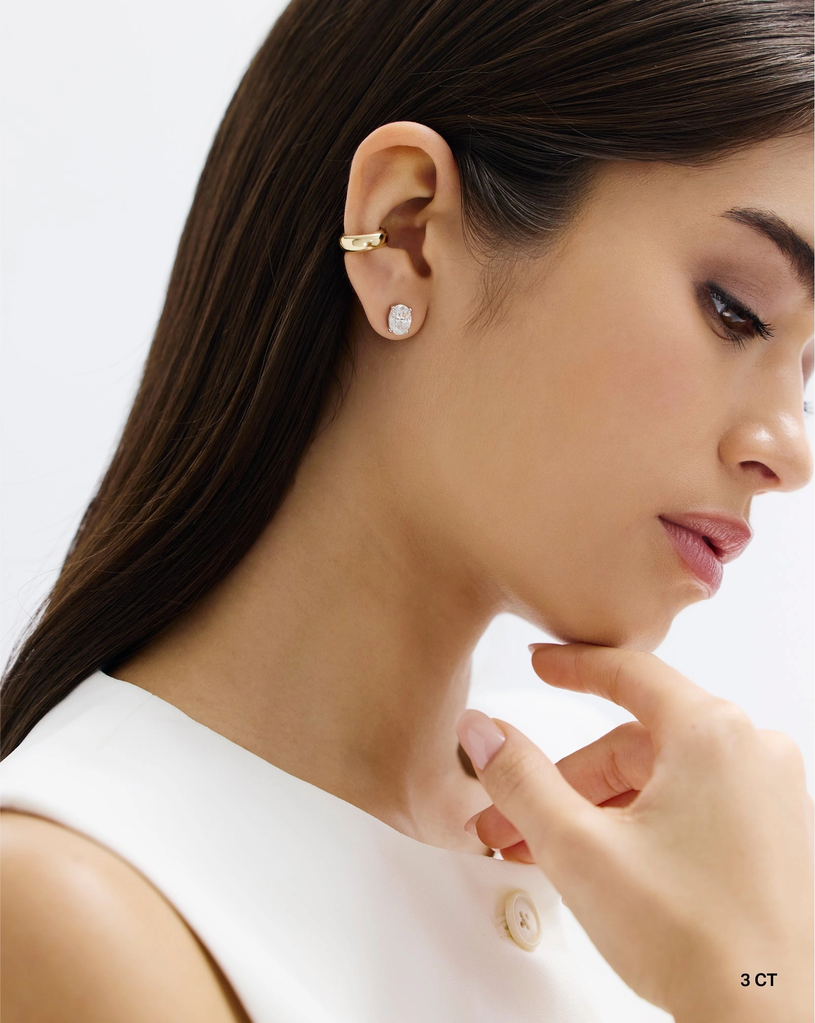 Oval Lab Diamond Studs