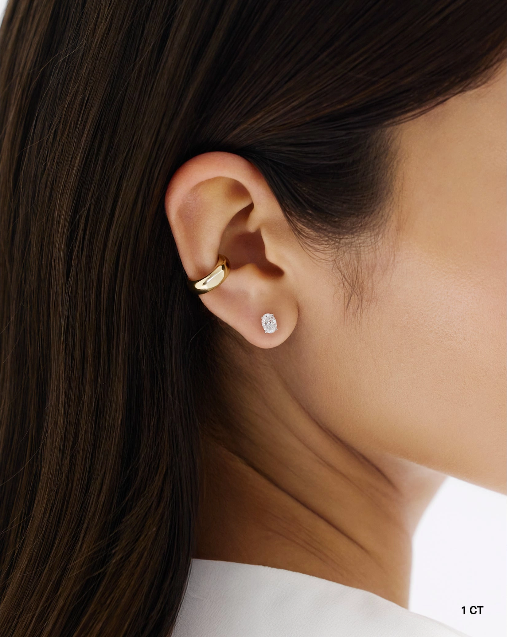 Oval Lab Diamond Studs