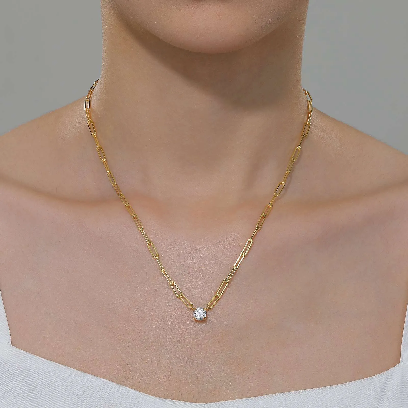 Paperclip Necklace N0250CLG20