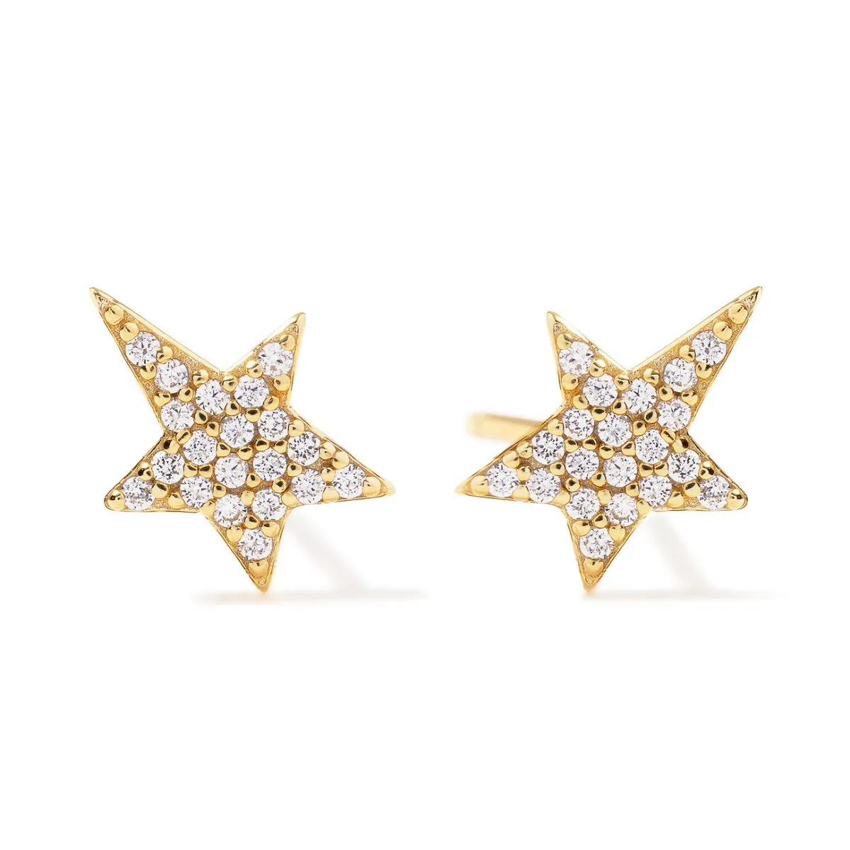 Pav Star Stud Earrings
