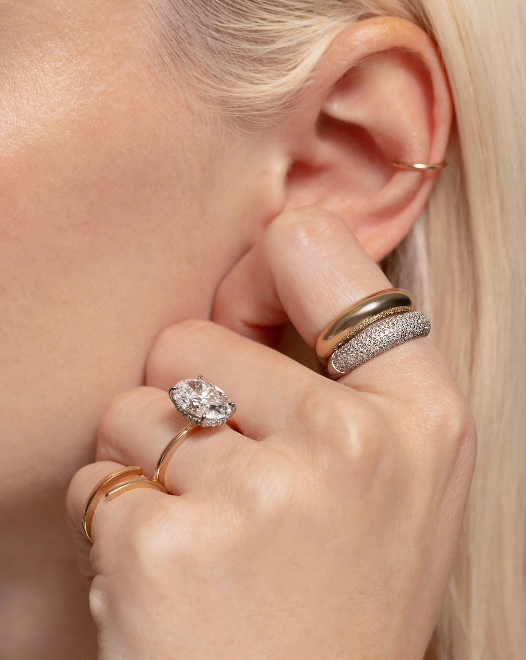 Pav Diamond Cloud Ring