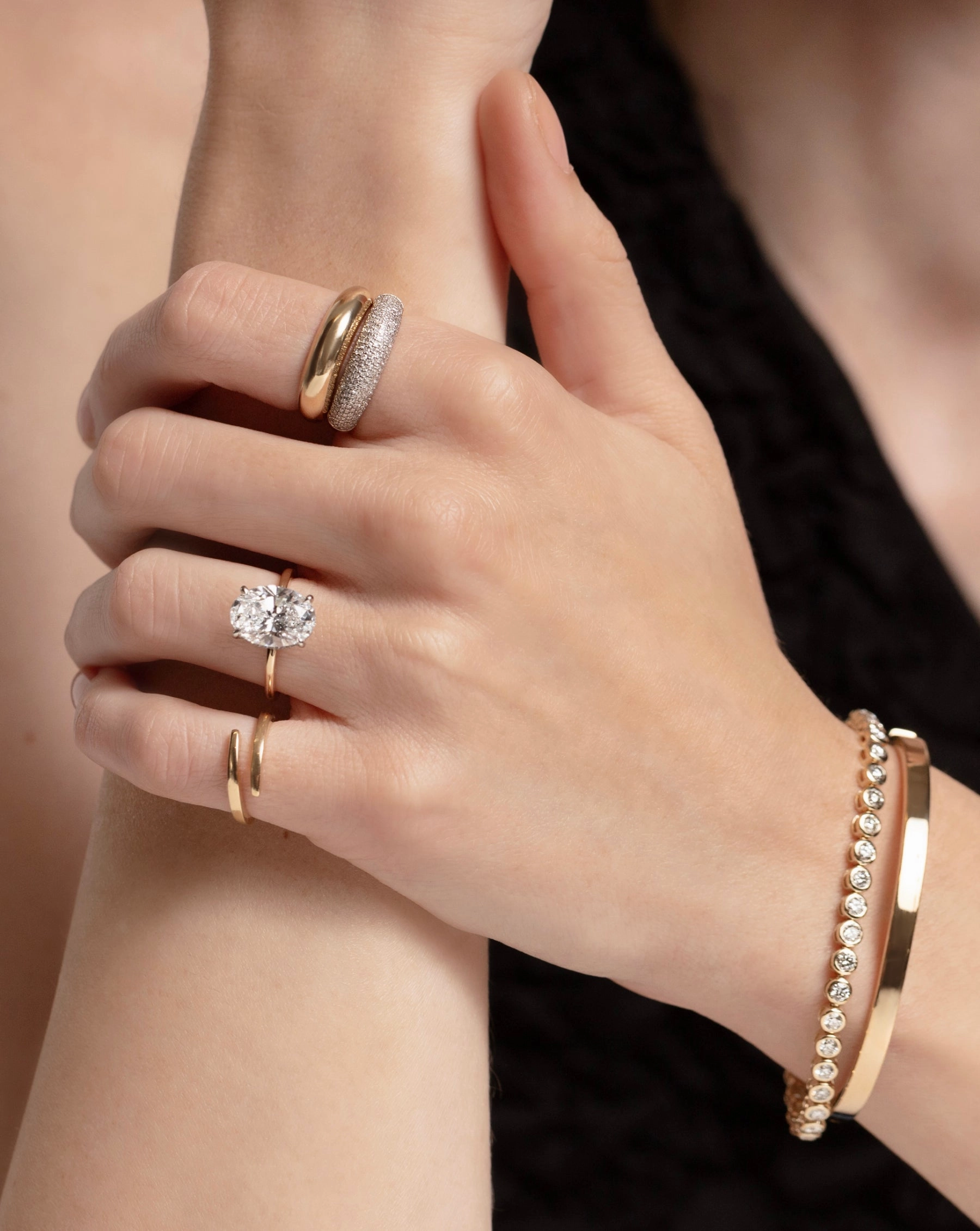Pav Diamond Cloud Ring