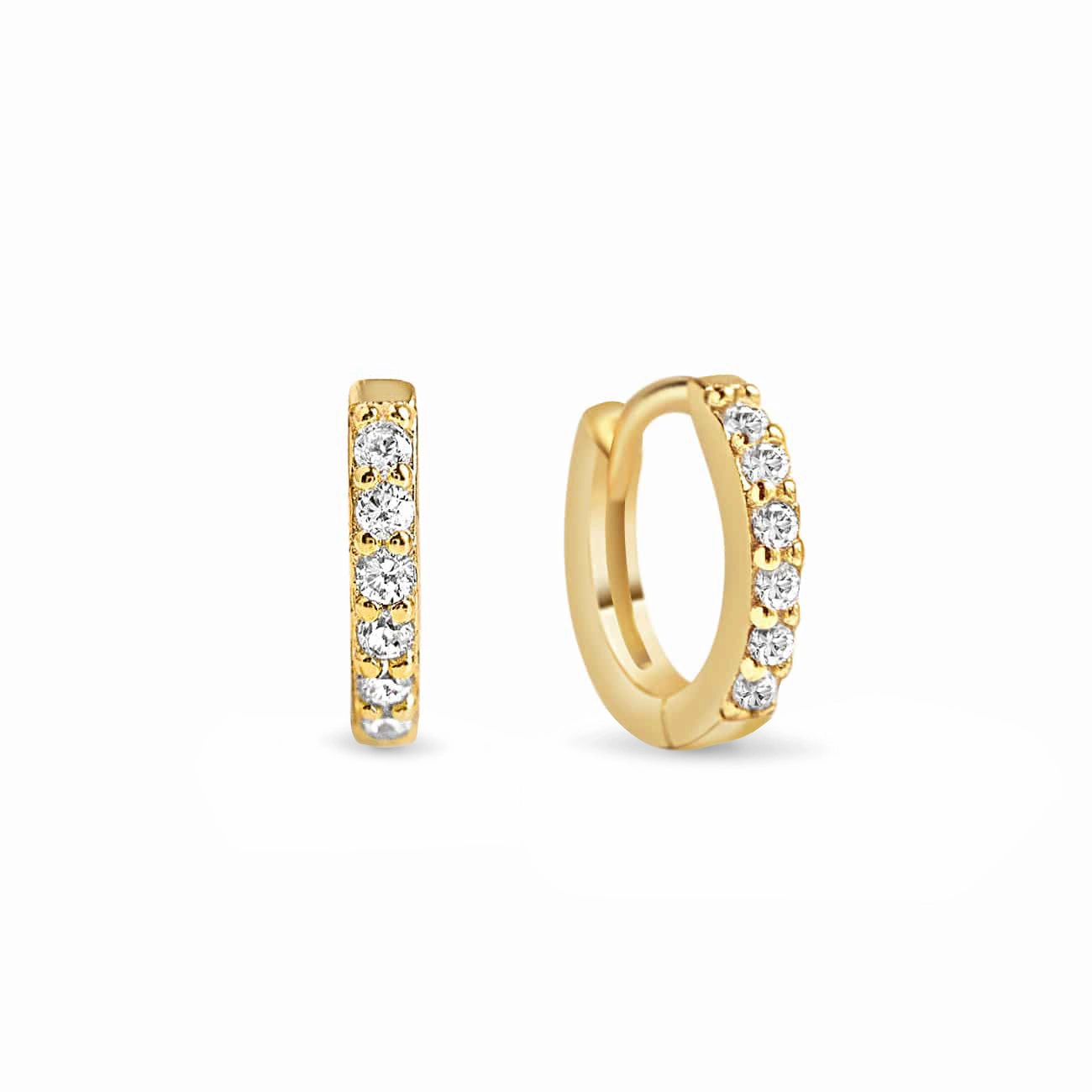 Pav Huggie Earrings