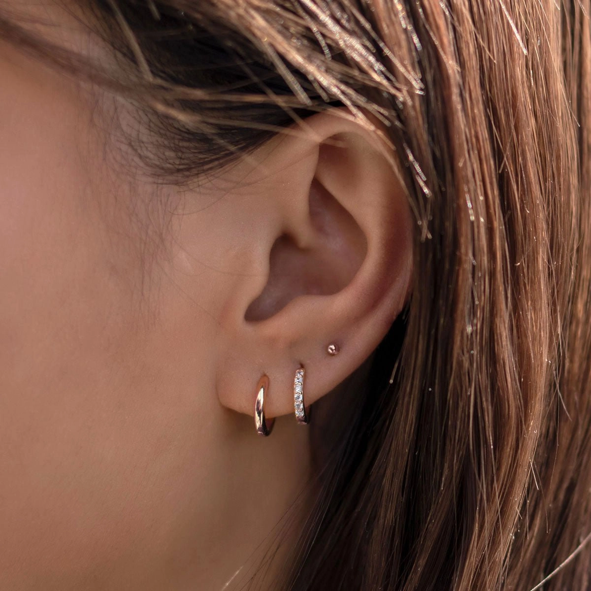 Pav Huggie Earrings