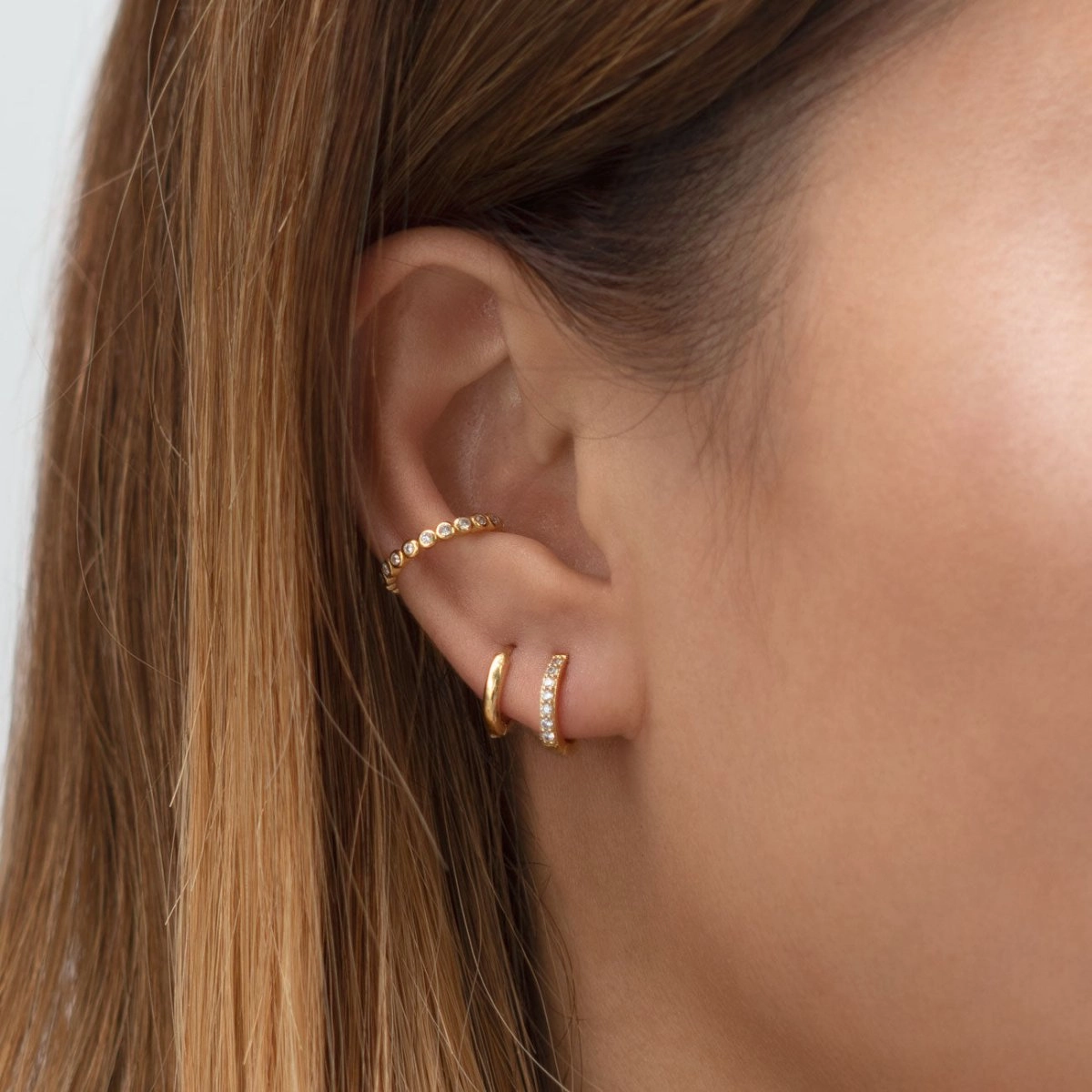 Pav Huggie Earrings