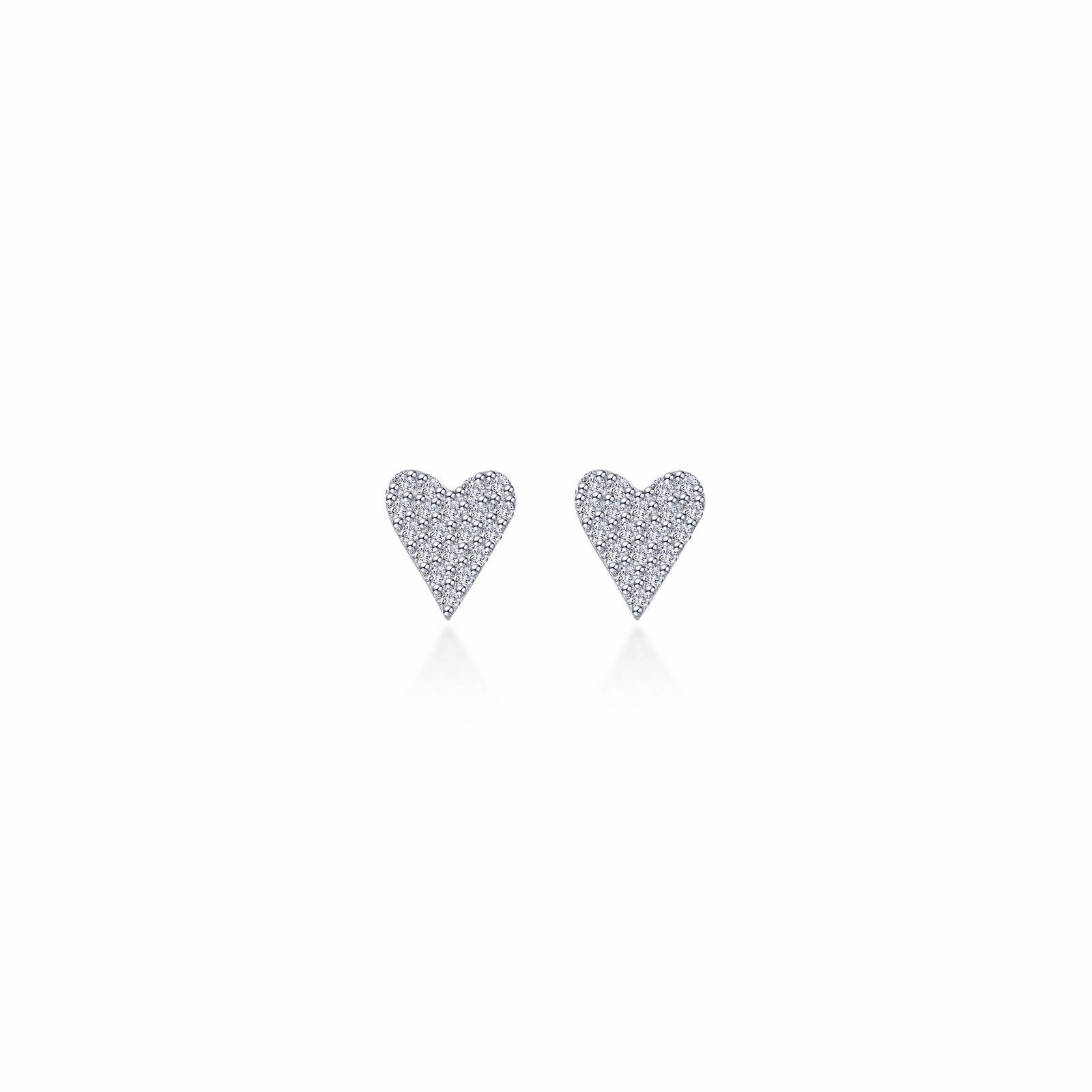 Pave Heart Stud Earrings E0606CLP00