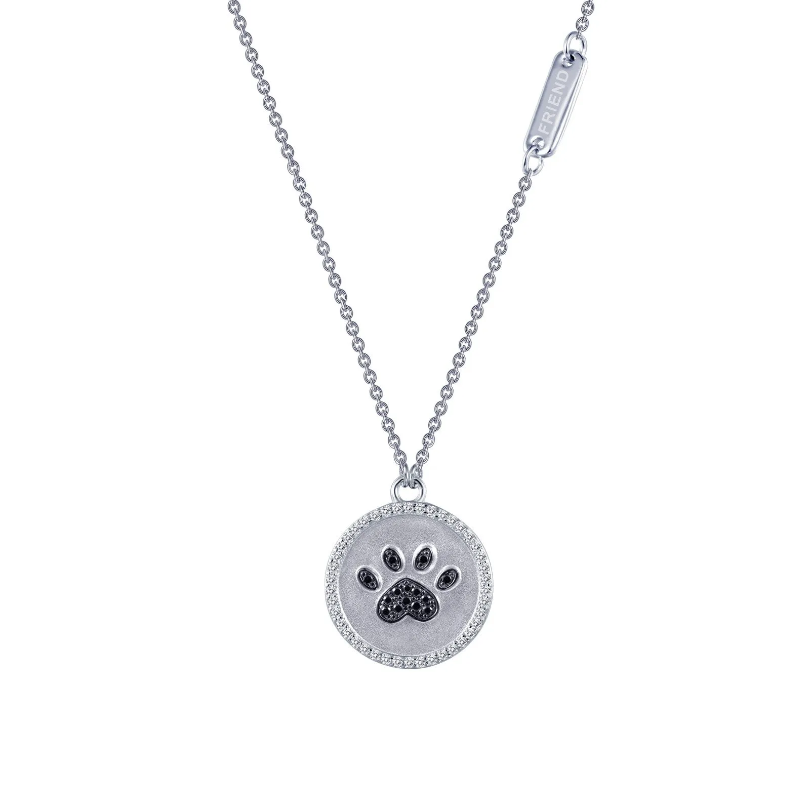 Paw Print Disc Necklace 9N027CBP18