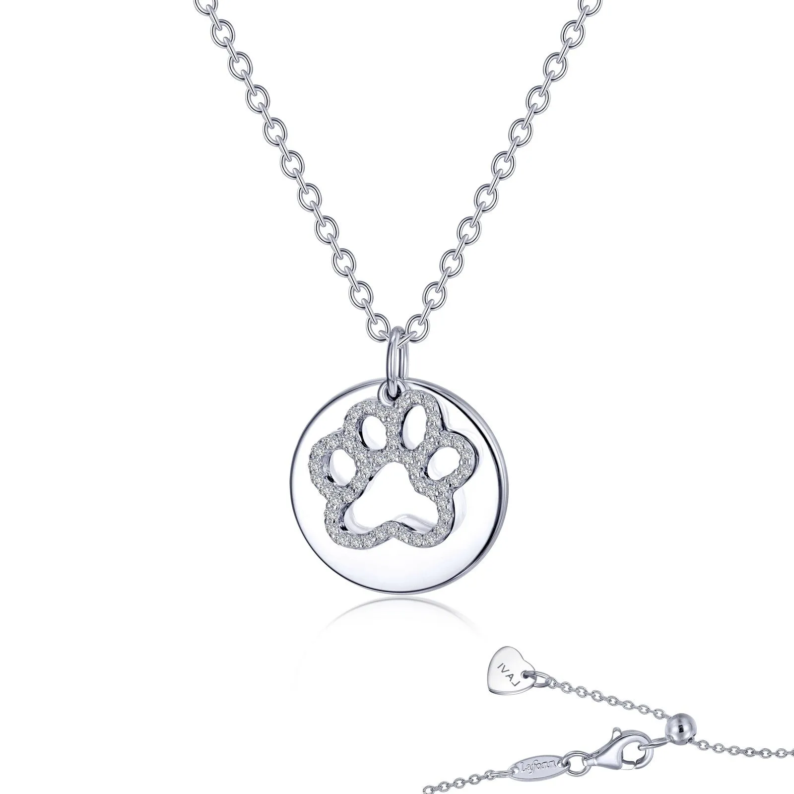 Paw Print Disc Necklace LV001CLP20