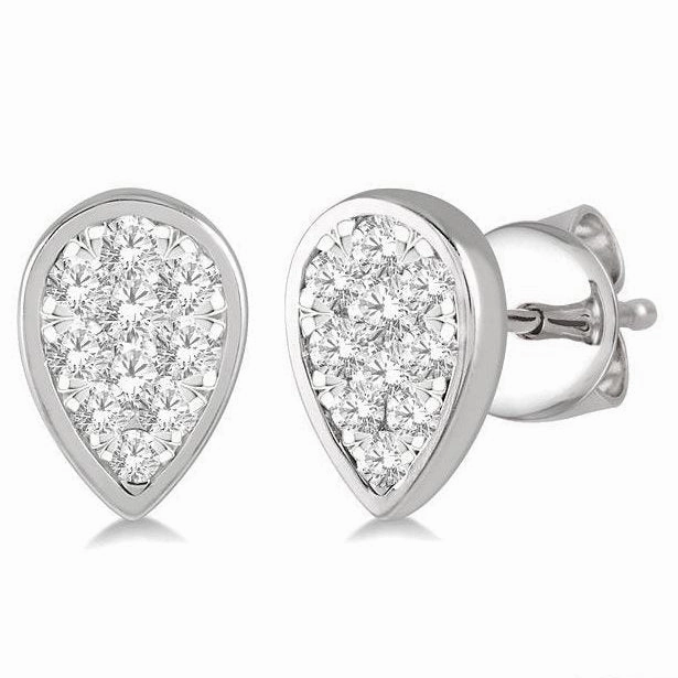 Pear Shape Lovebright Essential Diamond Stud Earrings