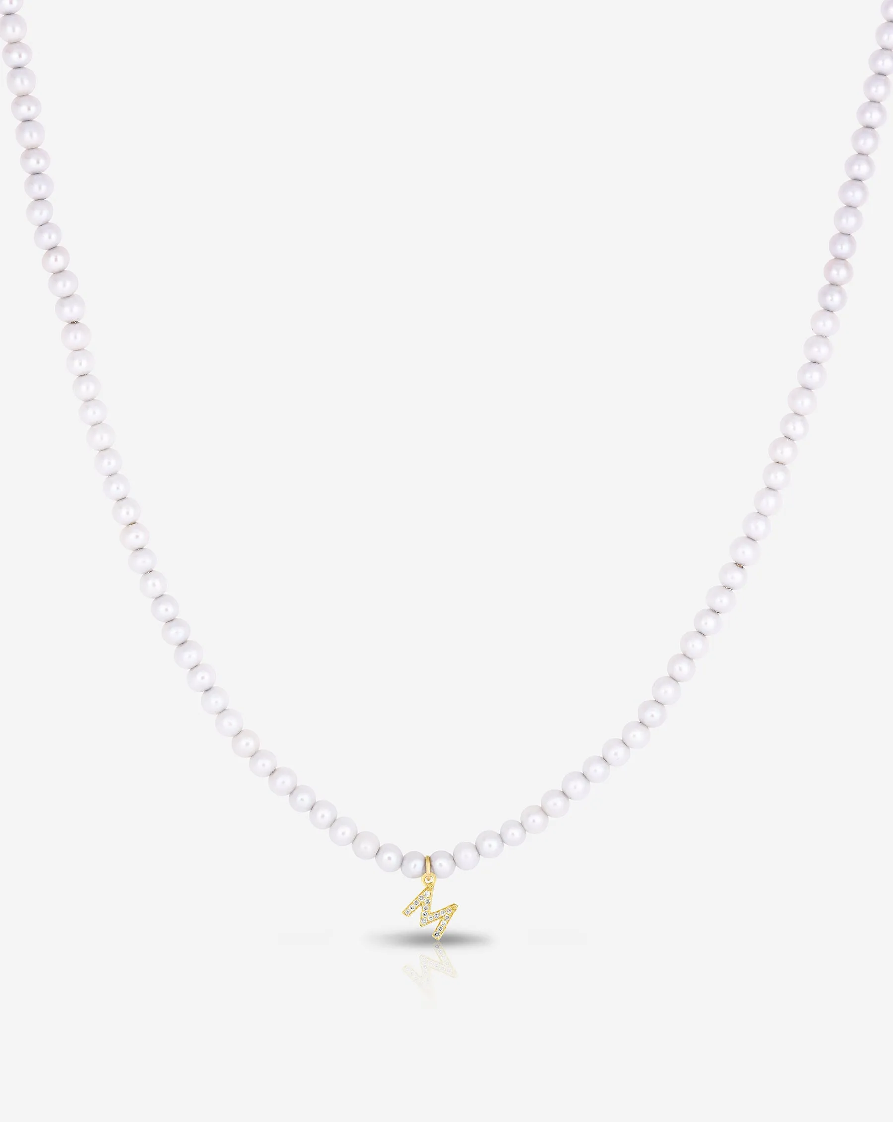 Pearl   Pav Initial Choker