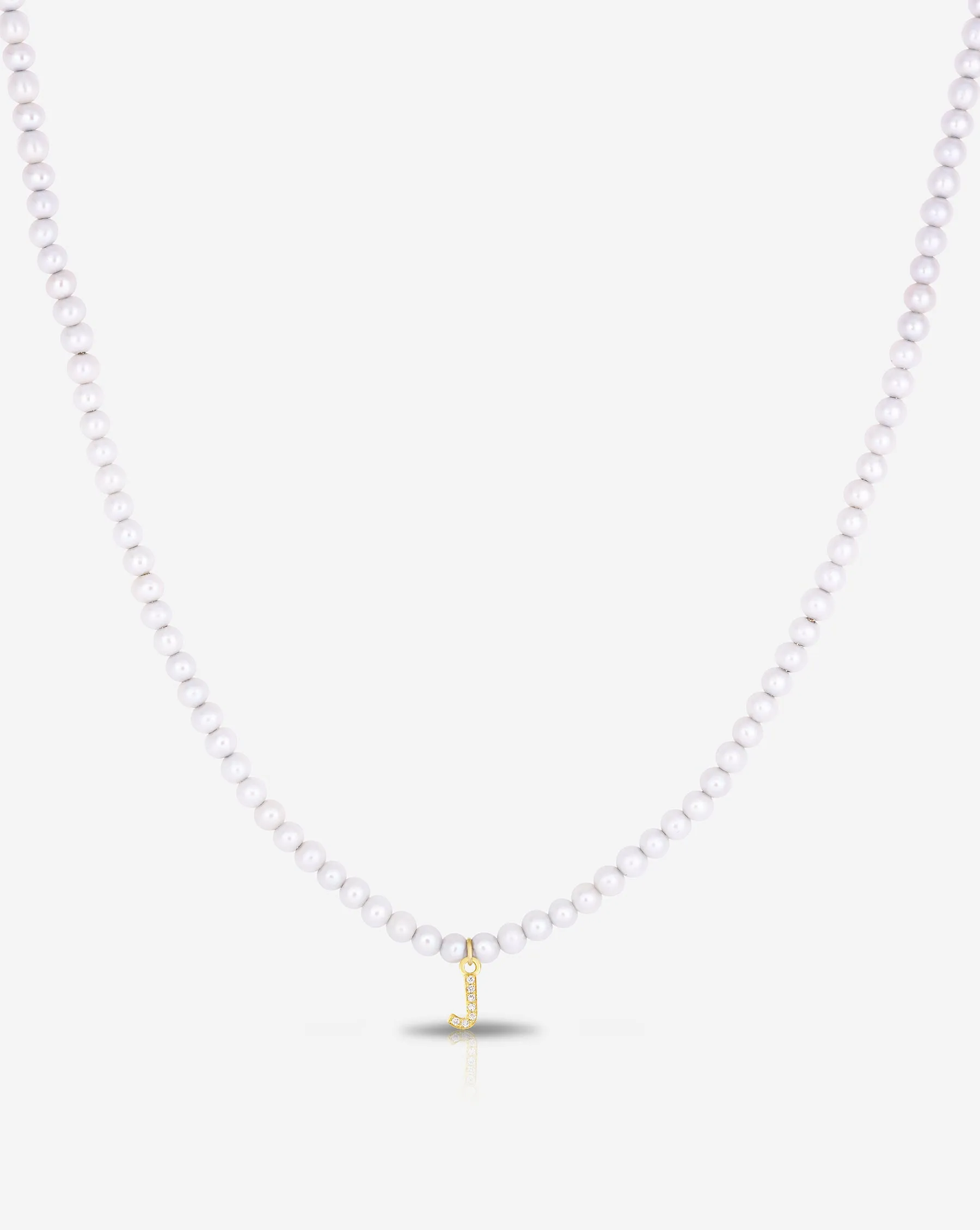 Pearl   Pav Initial Choker