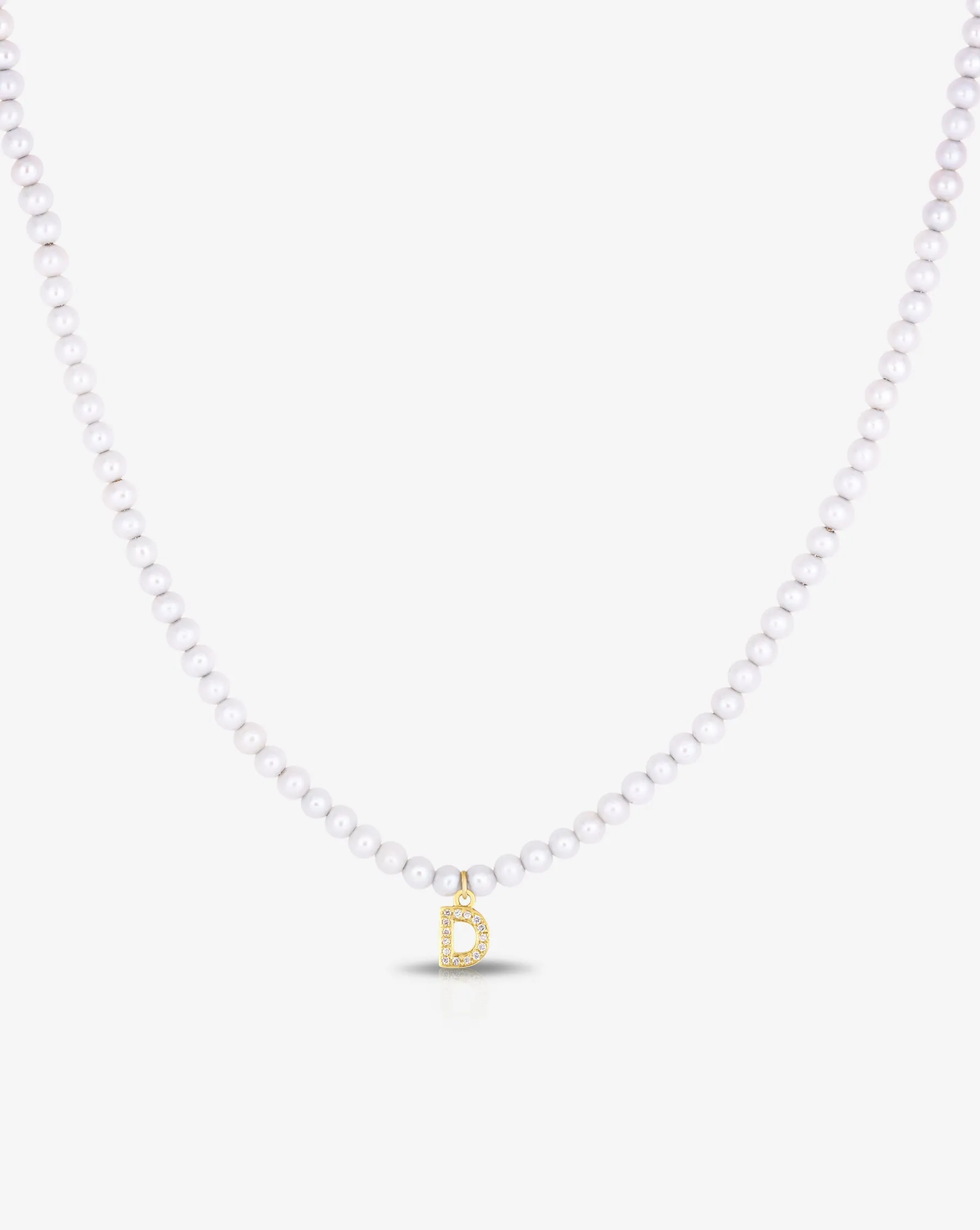 Pearl   Pav Initial Choker